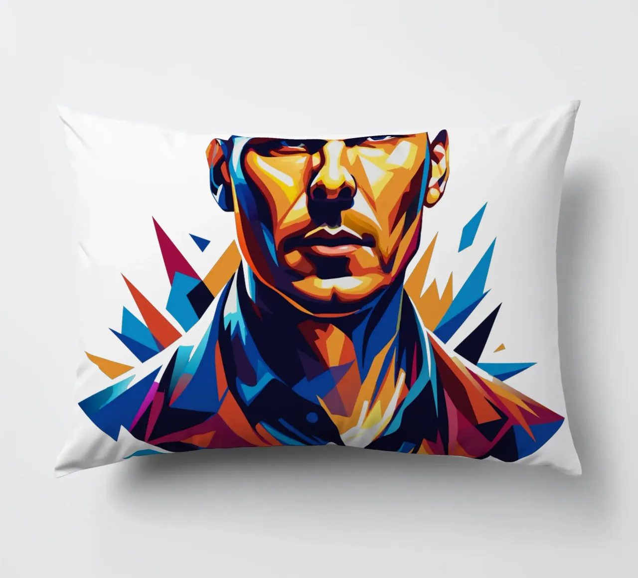 Billy Corgan Portrait in WPAP Pop Art cuscino da vectorartnesia
