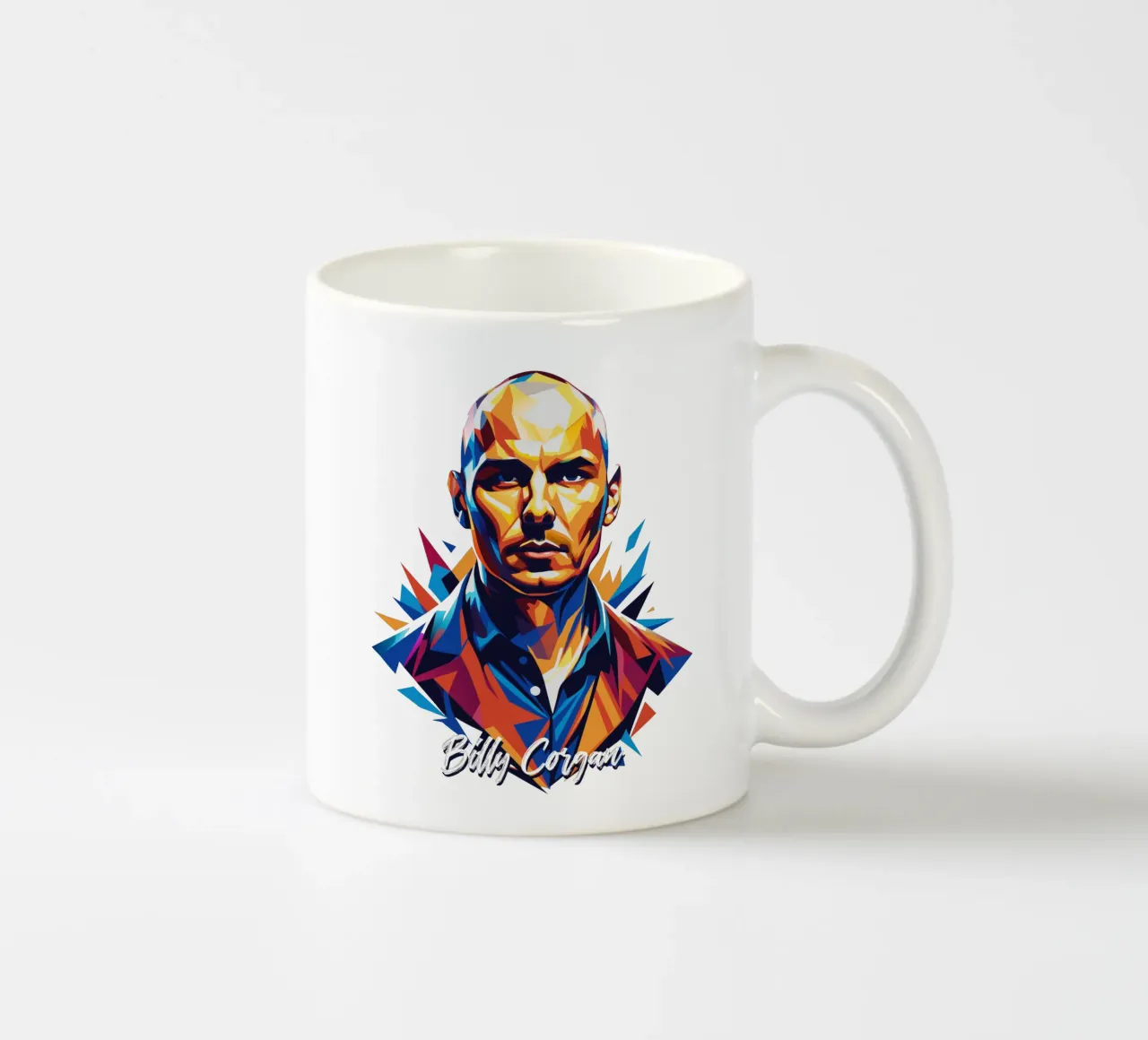 Billy Corgan Portrait in WPAP Pop Art tazza in ceramica da vectorartnesia