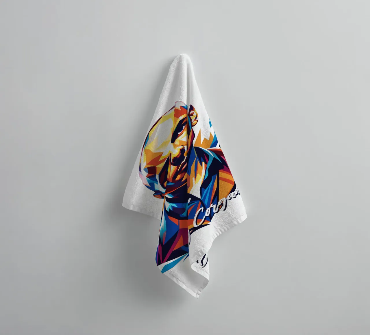 Billy Corgan Portrait in WPAP Pop Art asciugamano da bagno da vectorartnesia
