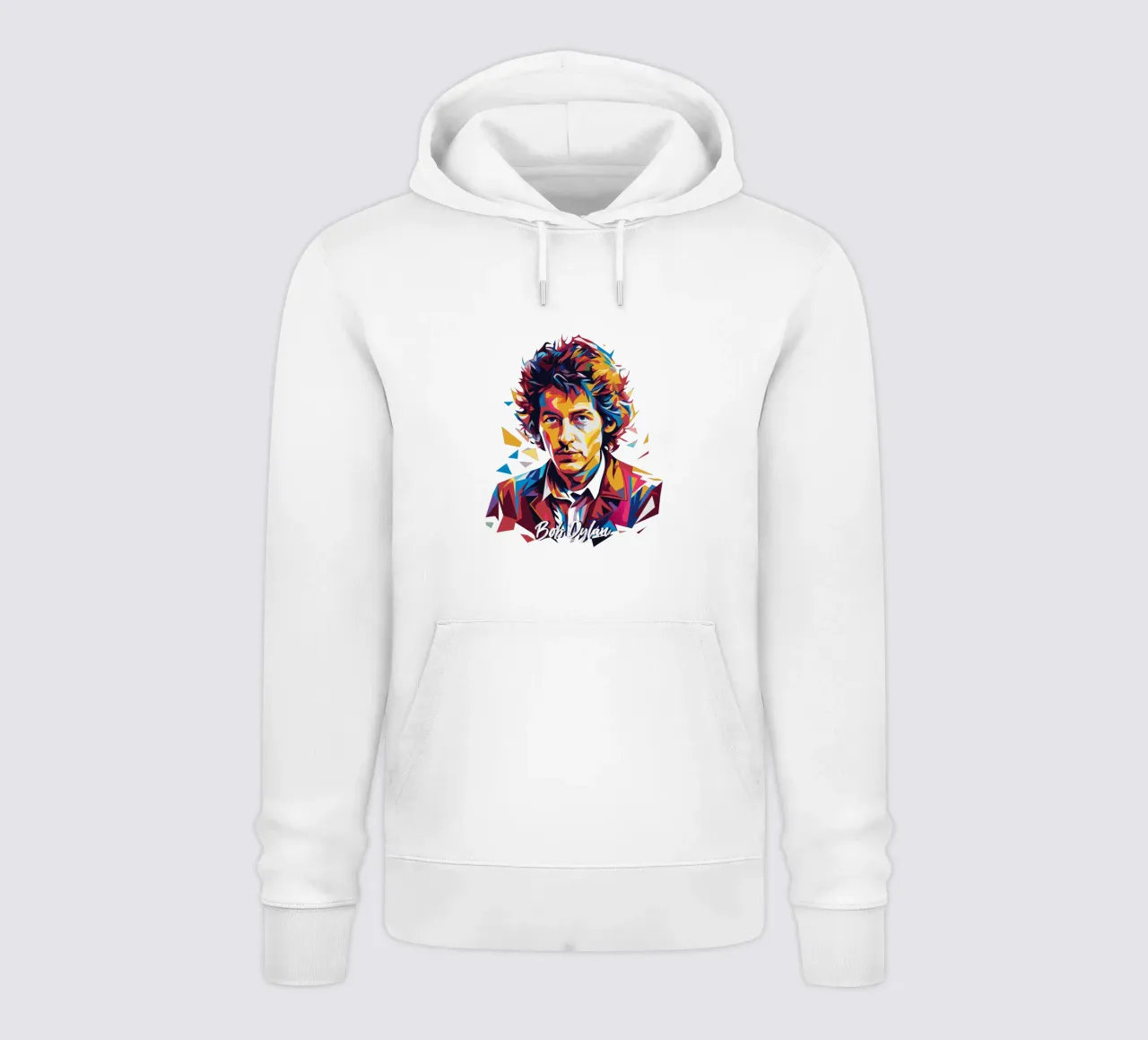 Bob Dylan Portrait in WPAP Pop Art felpa con cappuccio da vectorartnesia