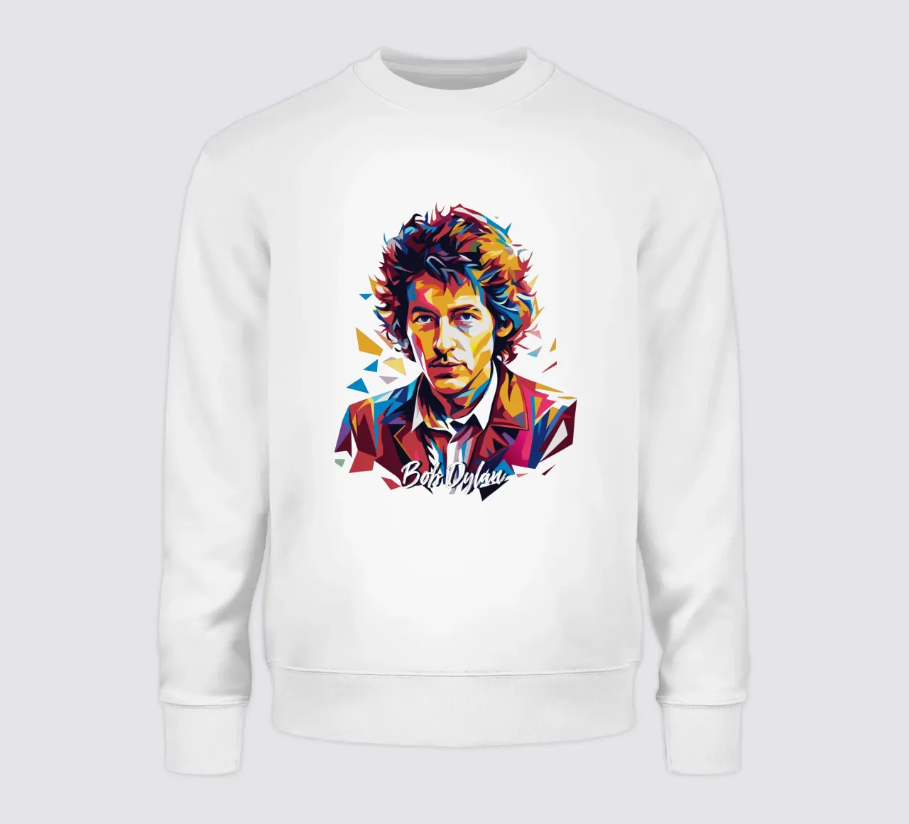 Bob Dylan Portrait in WPAP Pop Art felpa da vectorartnesia