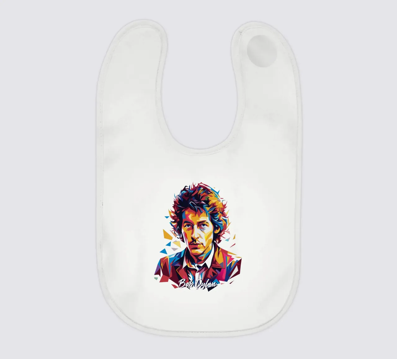 Bob Dylan Portrait in WPAP Pop Art bavaglino da vectorartnesia