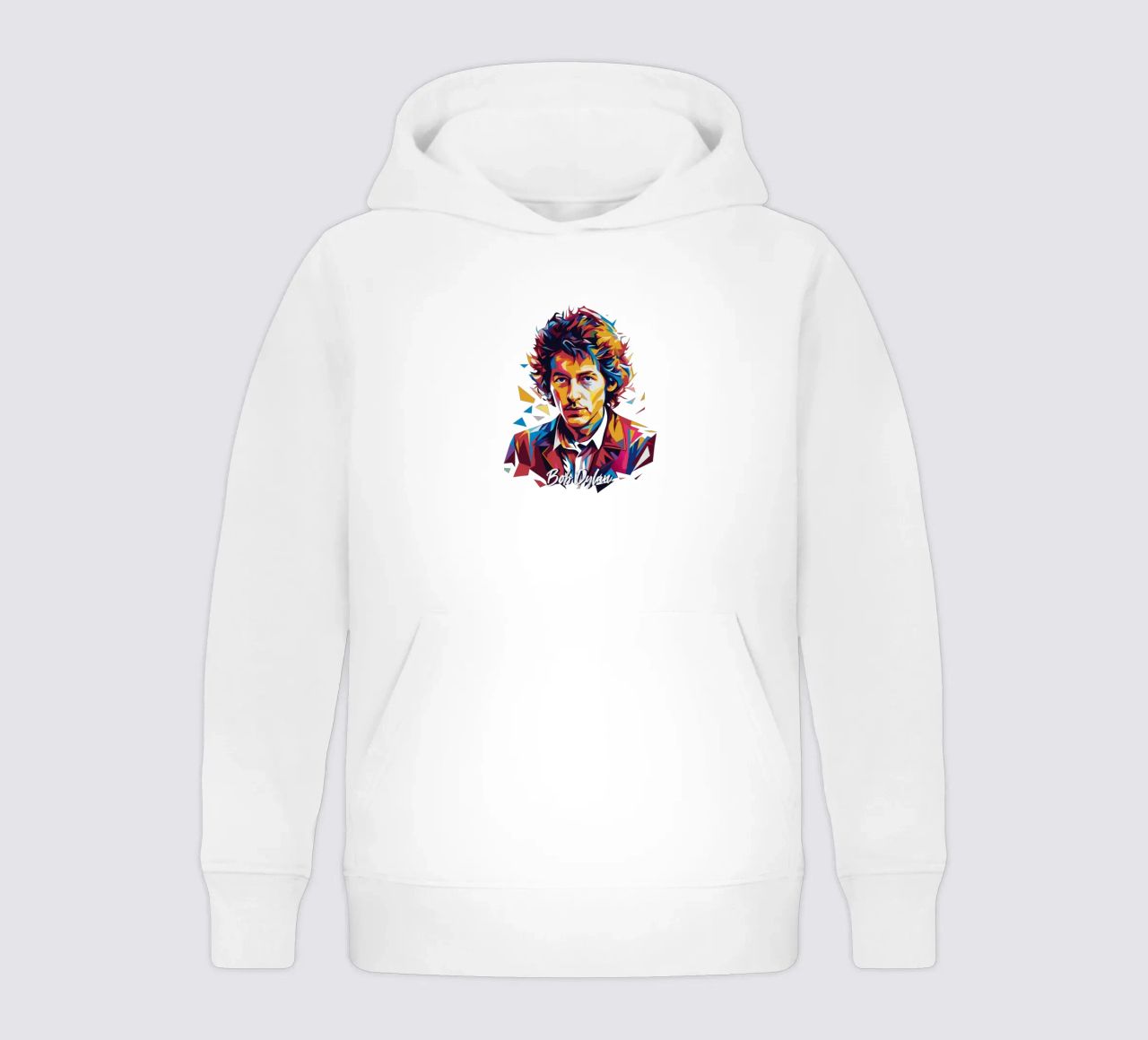 Bob Dylan Portrait in WPAP Pop Art felpa bambino con cappuccio da vectorartnesia