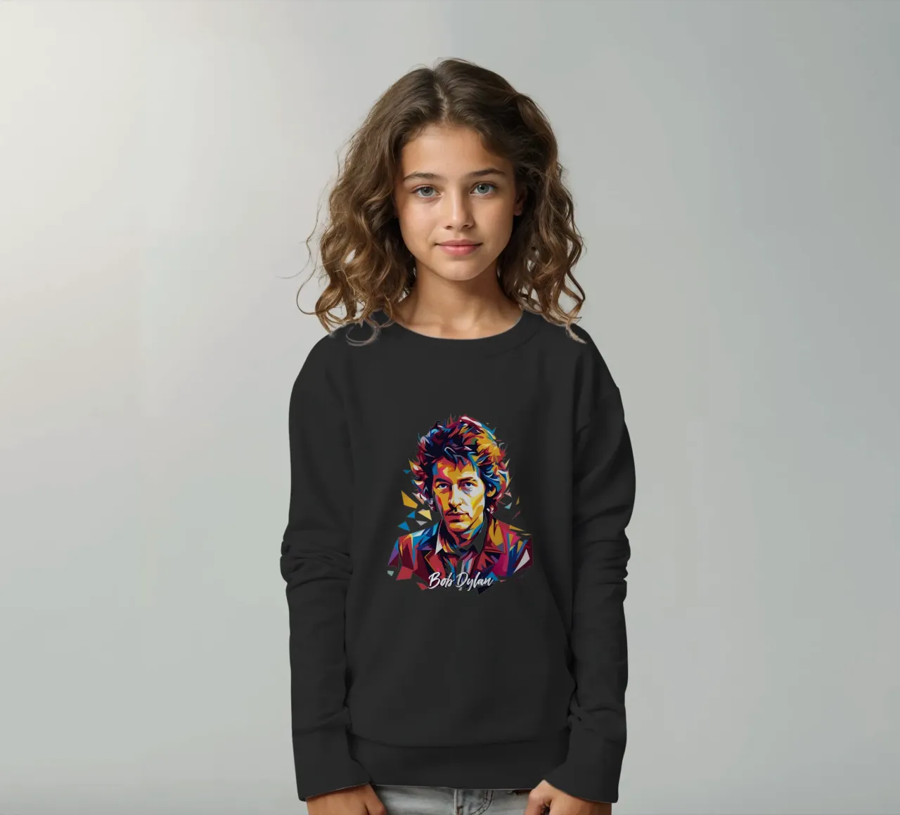 Bob Dylan Portrait in WPAP Pop Art felpa bambino da vectorartnesia
