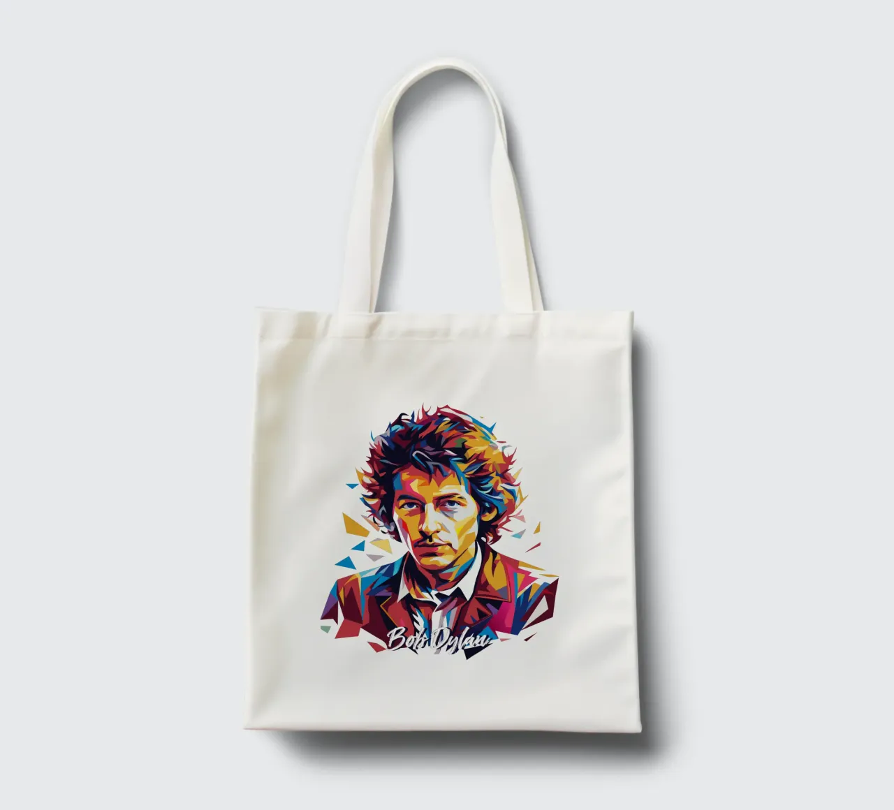 Bob Dylan Portrait in WPAP Pop Art borsa in juta da vectorartnesia