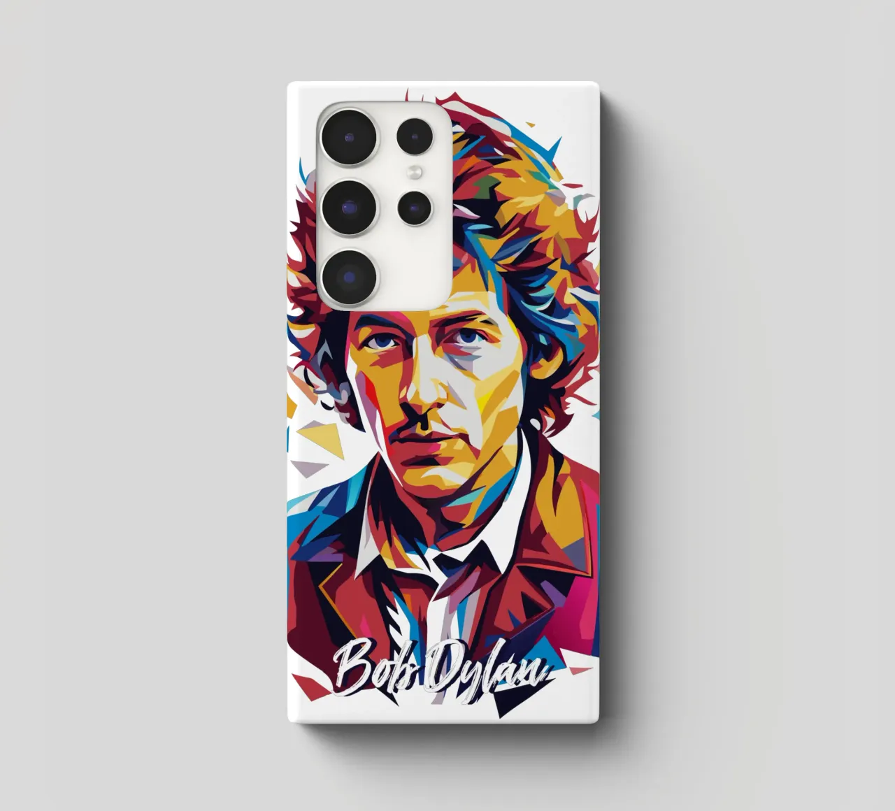 Bob Dylan Portrait in WPAP Pop Art cover samsung da vectorartnesia