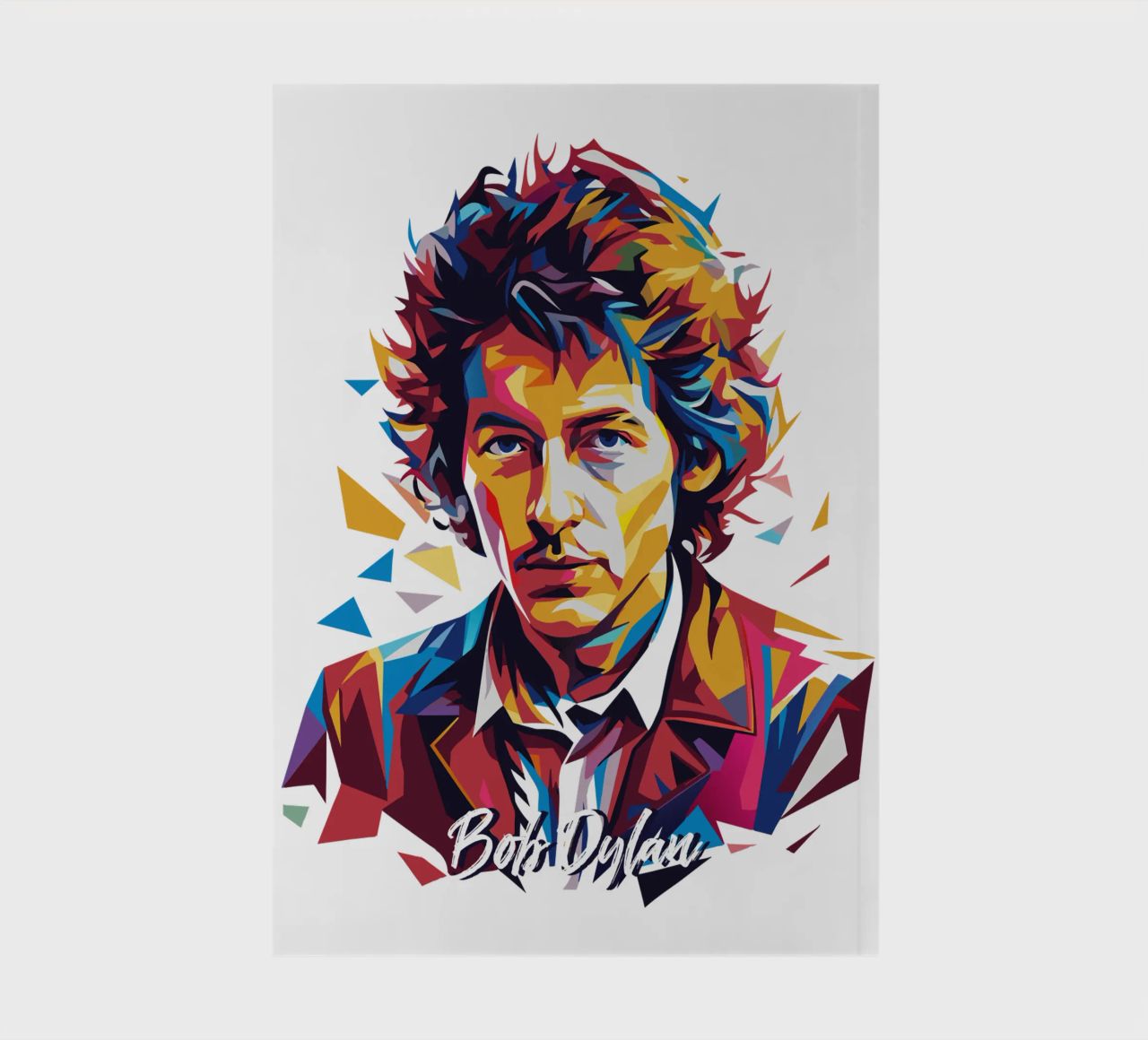 Bob Dylan Portrait in WPAP Pop Art diario da vectorartnesia