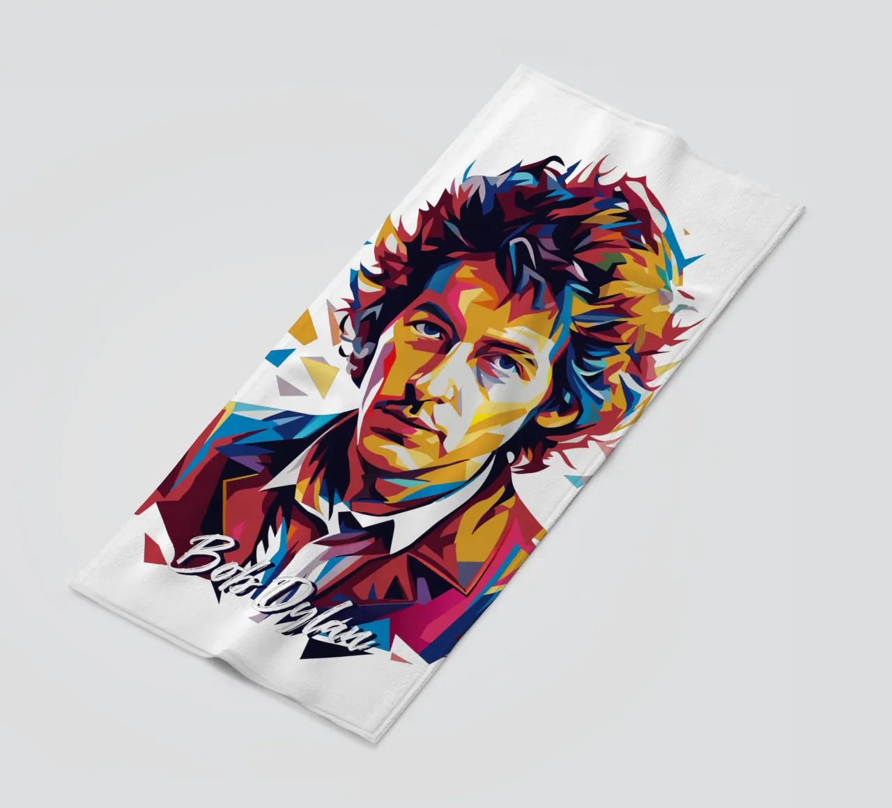 Bob Dylan Portrait in WPAP Pop Art telo mare da vectorartnesia