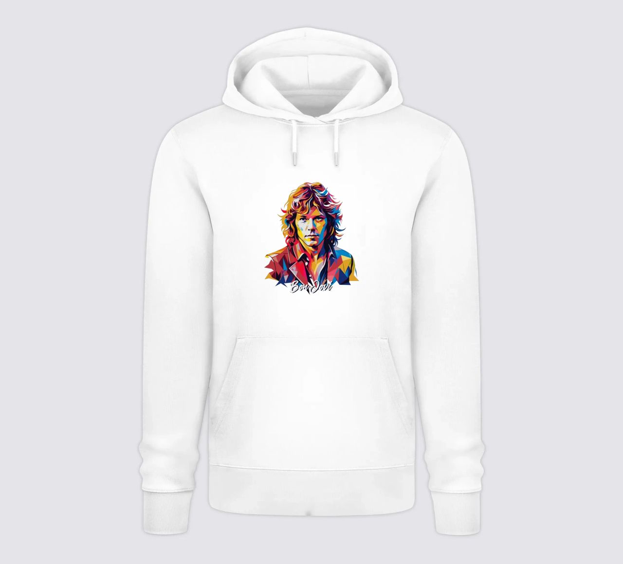 Bon Jovi Portrait in WPAP Pop Art felpa con cappuccio da vectorartnesia
