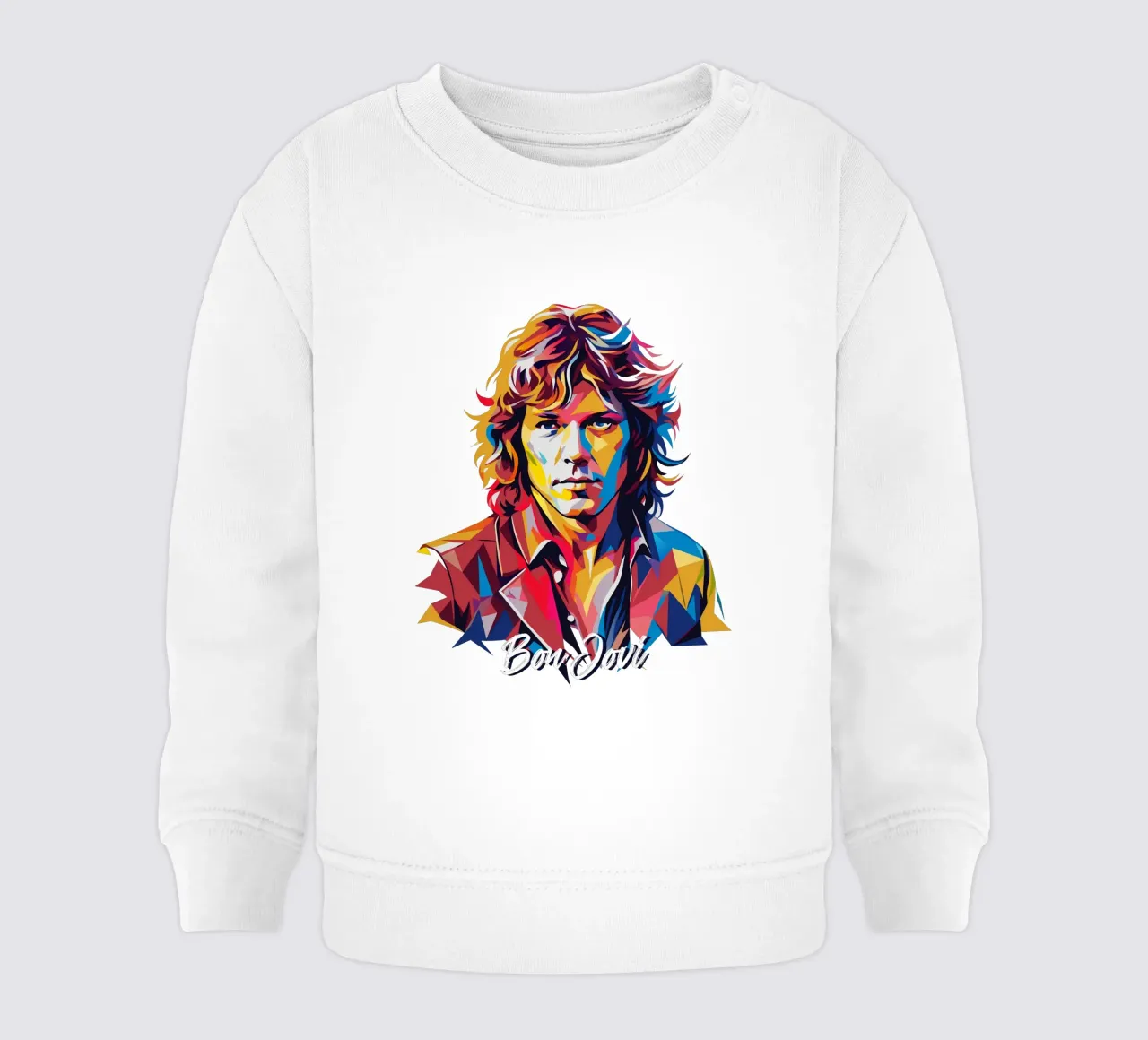 Bon Jovi Portrait in WPAP Pop Art sudadera de bebé de vectorartnesia