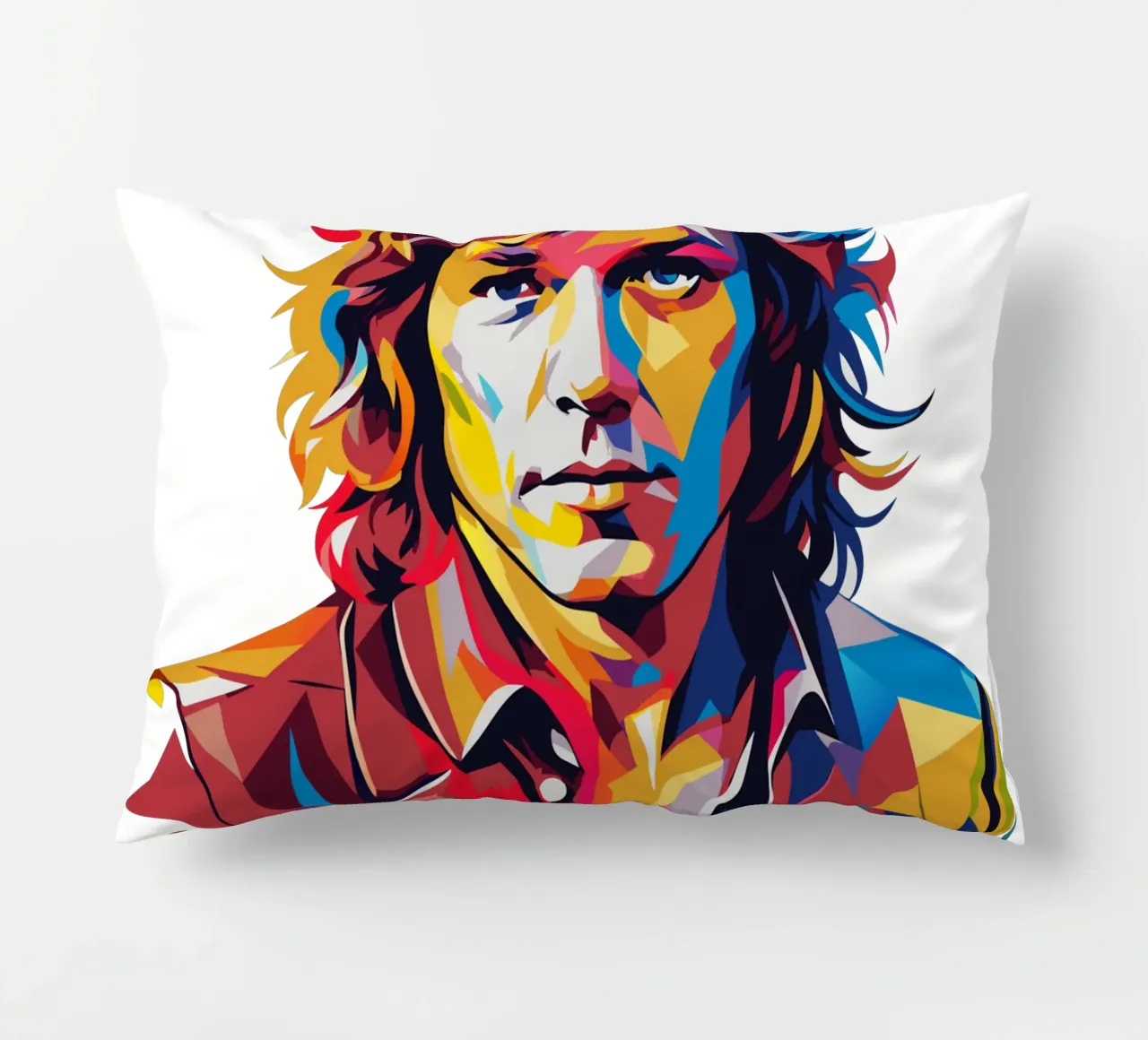 Bon Jovi Portrait in WPAP Pop Art cuscino da vectorartnesia