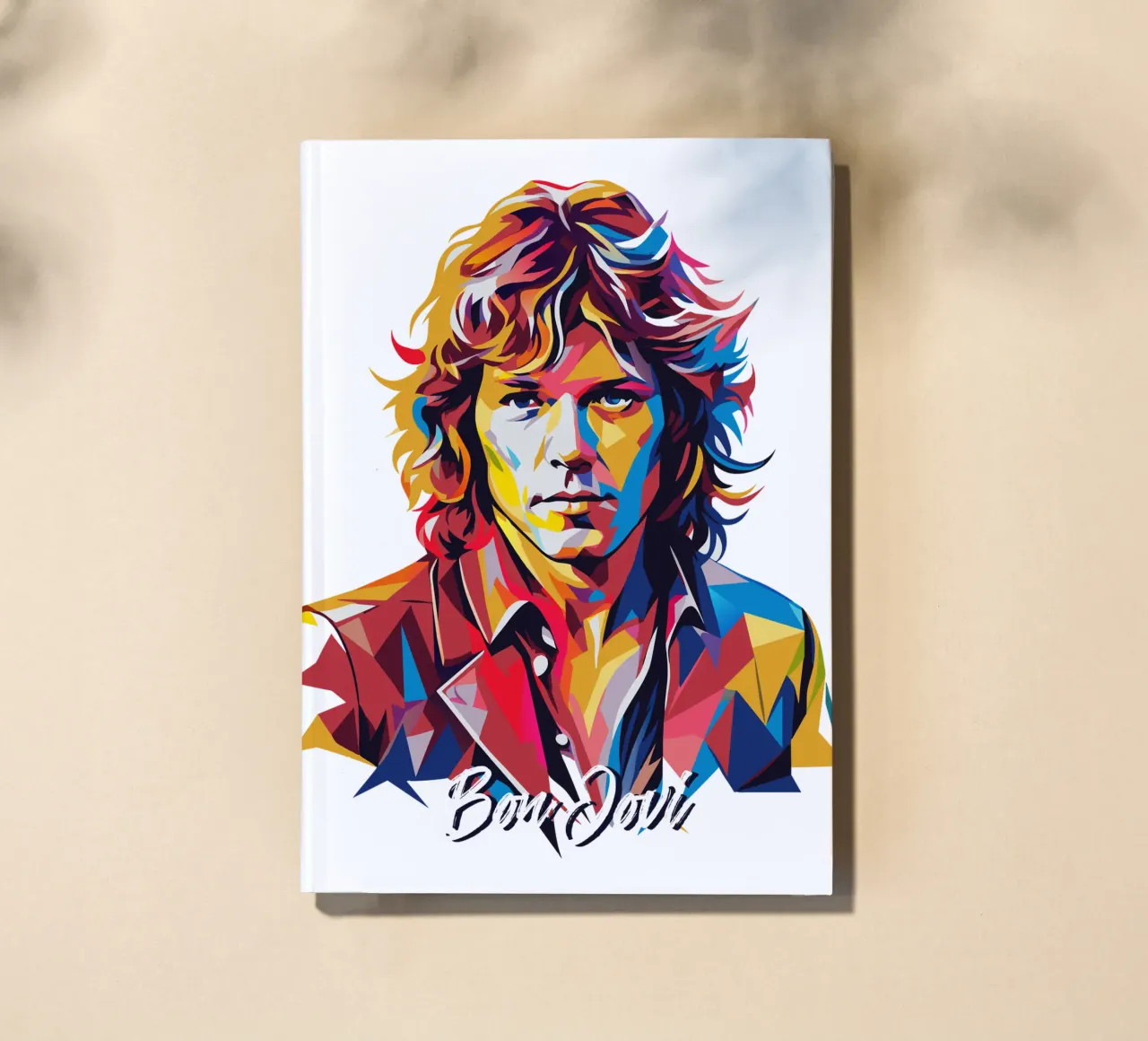 Bon Jovi Portrait in WPAP Pop Art notebook by vectorartnesia