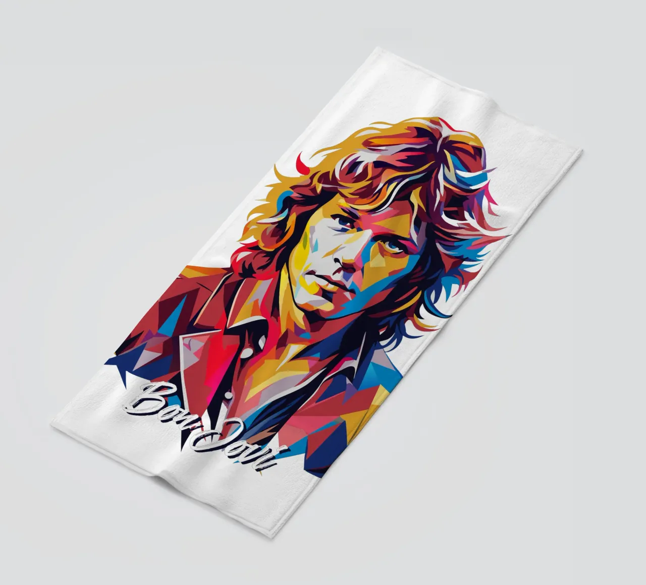 Bon Jovi Portrait in WPAP Pop Art telo mare da vectorartnesia