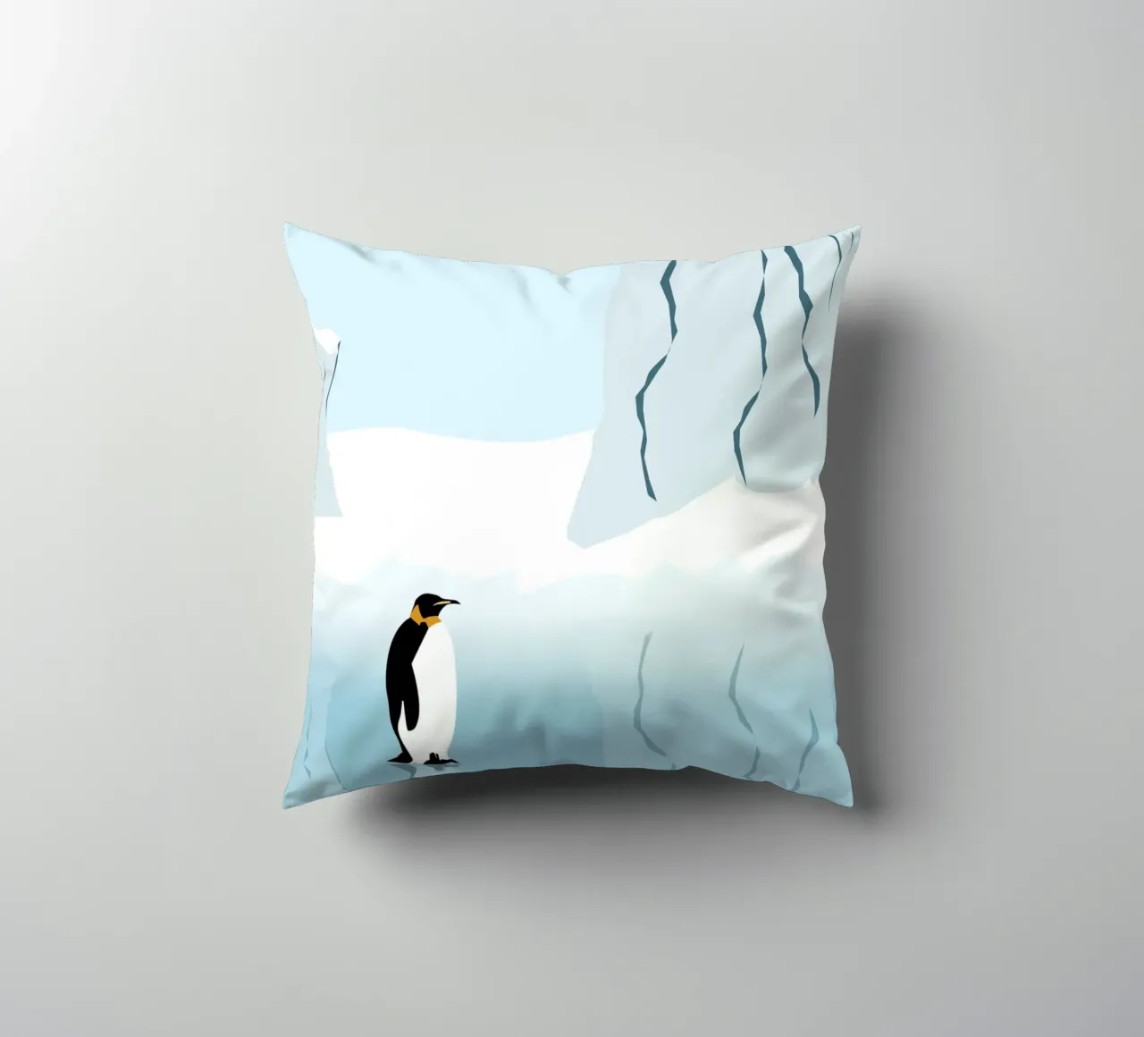 Penguin in the Antarktis cuscino da minimalist designs