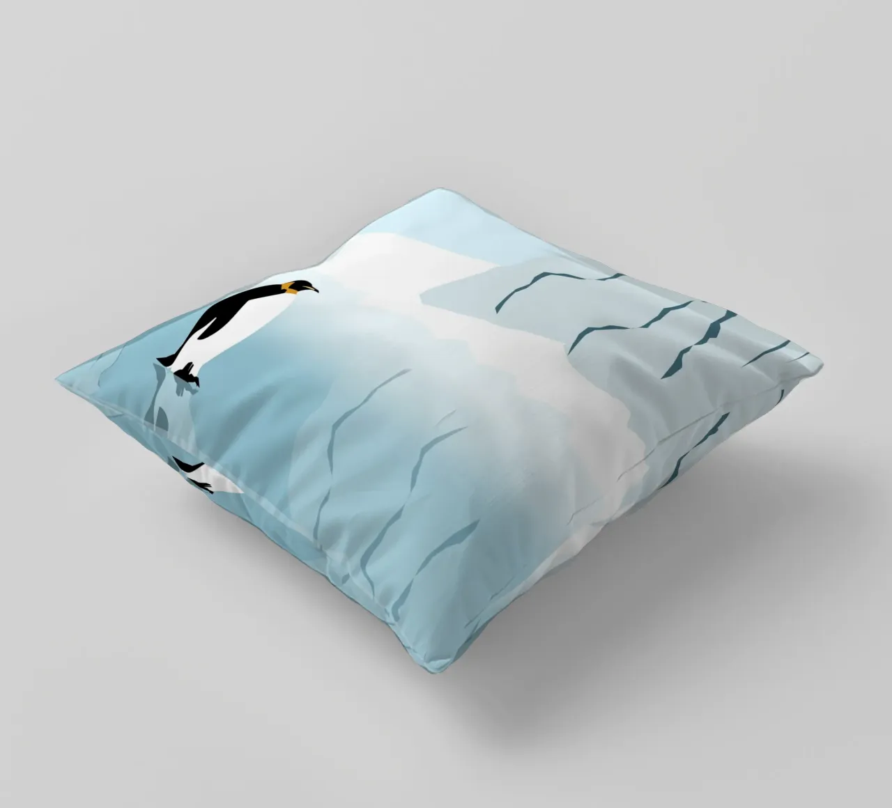 Penguin in the Antarktis cuscino da minimalist designs