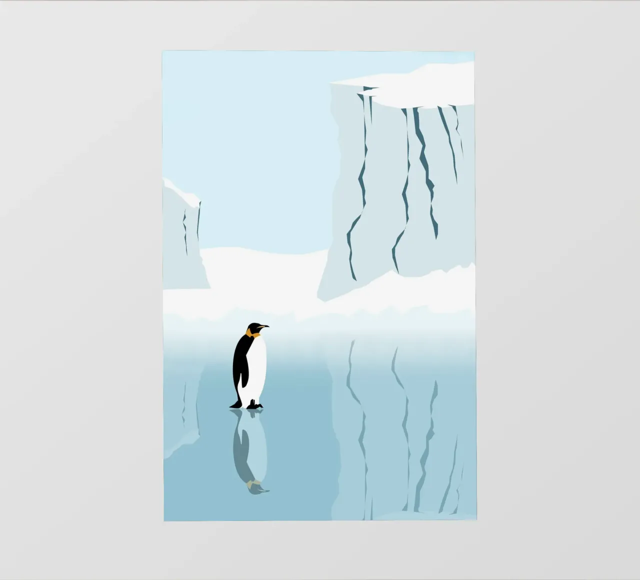 Penguin in the Antarktis telo in pvc da minimalist designs