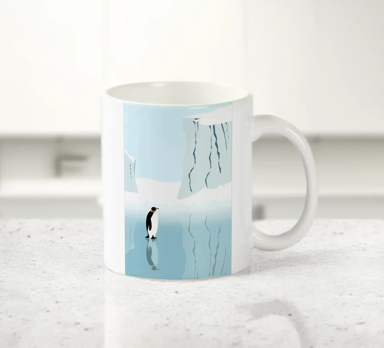 Penguin in the Antarktis tazza in ceramica da minimalist designs