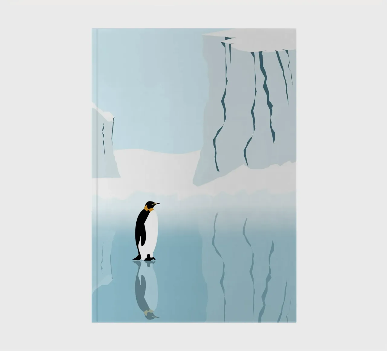 Penguin in the Antarktis notebook by minimalist designs