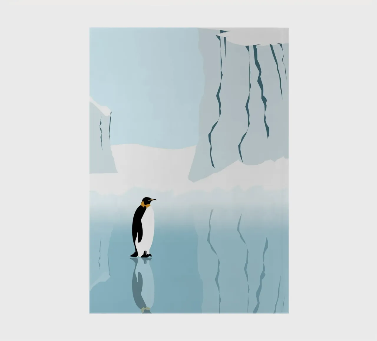 Penguin in the Antarktis notebook by minimalist designs