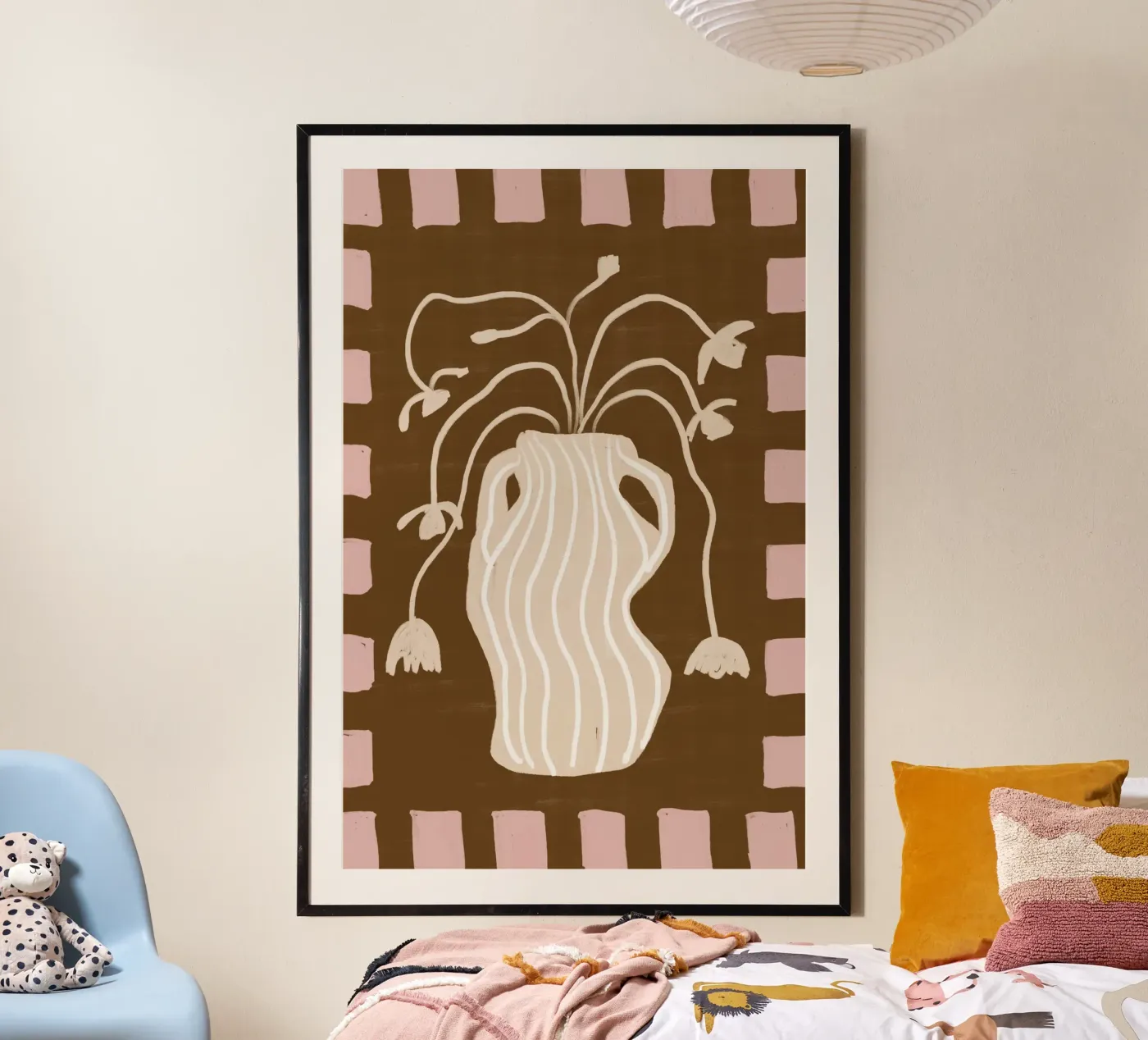 Minimalist Boho Vase Flower poster by theartconcept
