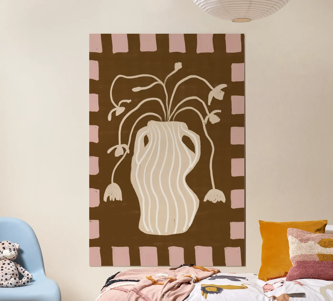 Minimalist Boho Vase Flower poster by theartconcept
