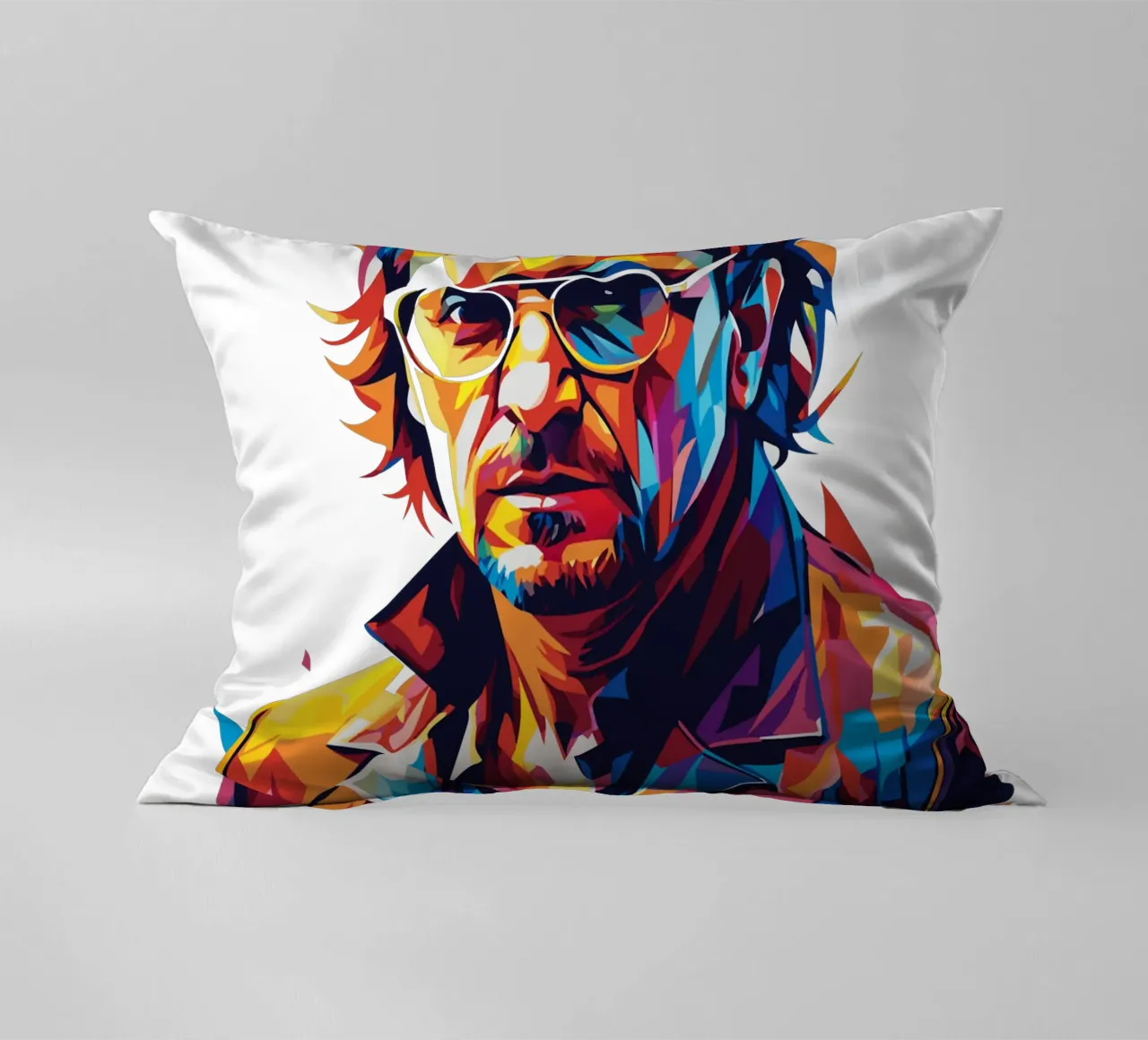 Bono Portrait in WPAP Pop Art cuscino da vectorartnesia