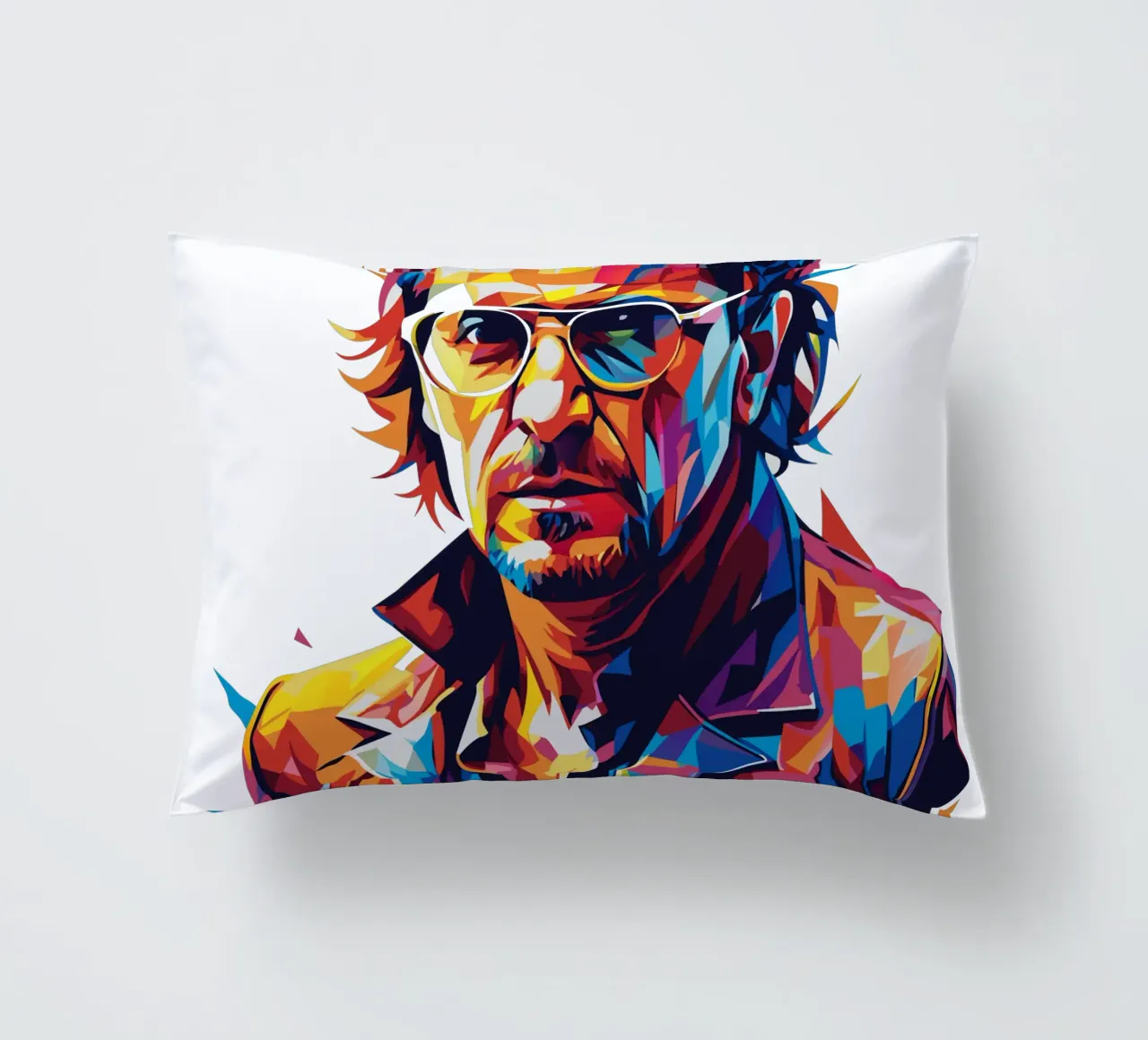 Bono Portrait in WPAP Pop Art cuscino da vectorartnesia