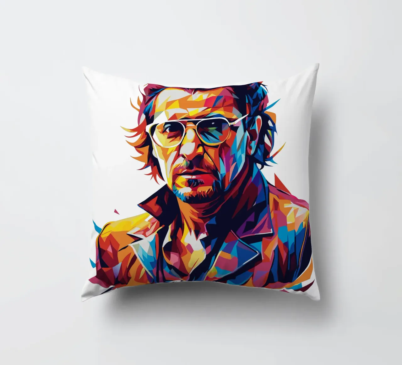 Bono Portrait in WPAP Pop Art cuscino da vectorartnesia