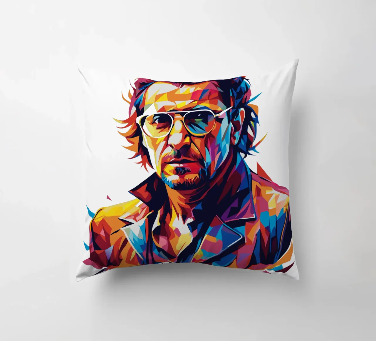 Bono Portrait in WPAP Pop Art cuscino da vectorartnesia