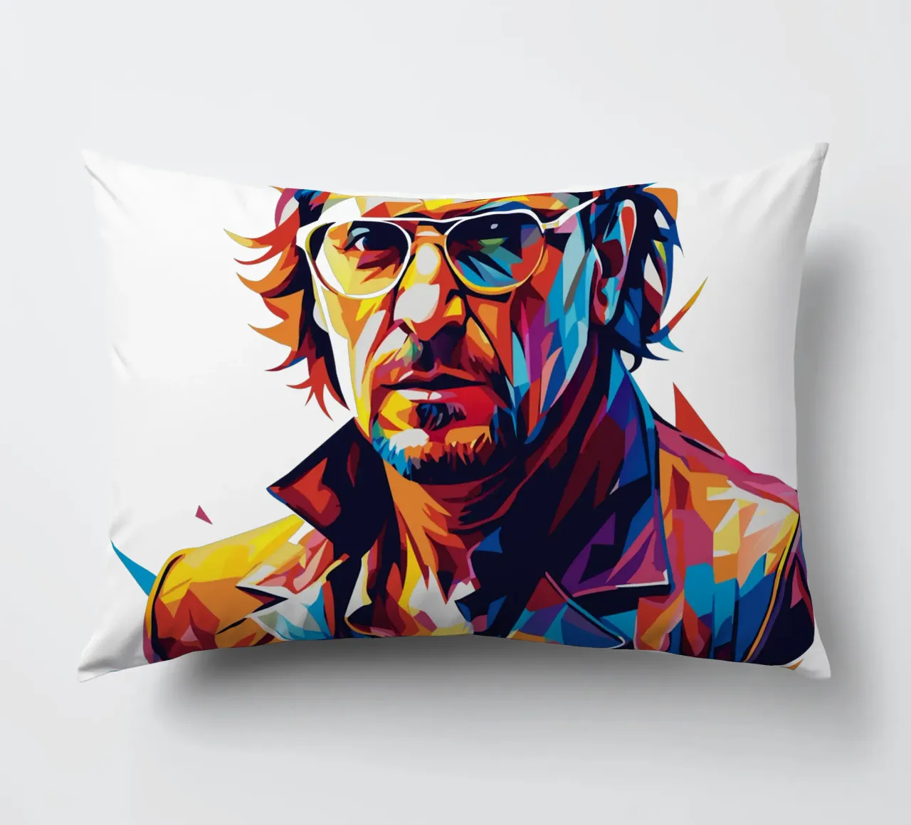 Bono Portrait in WPAP Pop Art cuscino da vectorartnesia