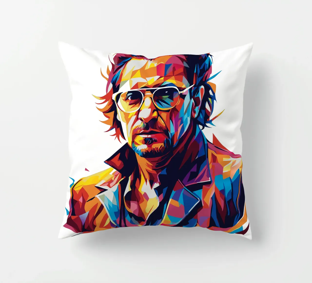 Bono Portrait in WPAP Pop Art cuscino da vectorartnesia