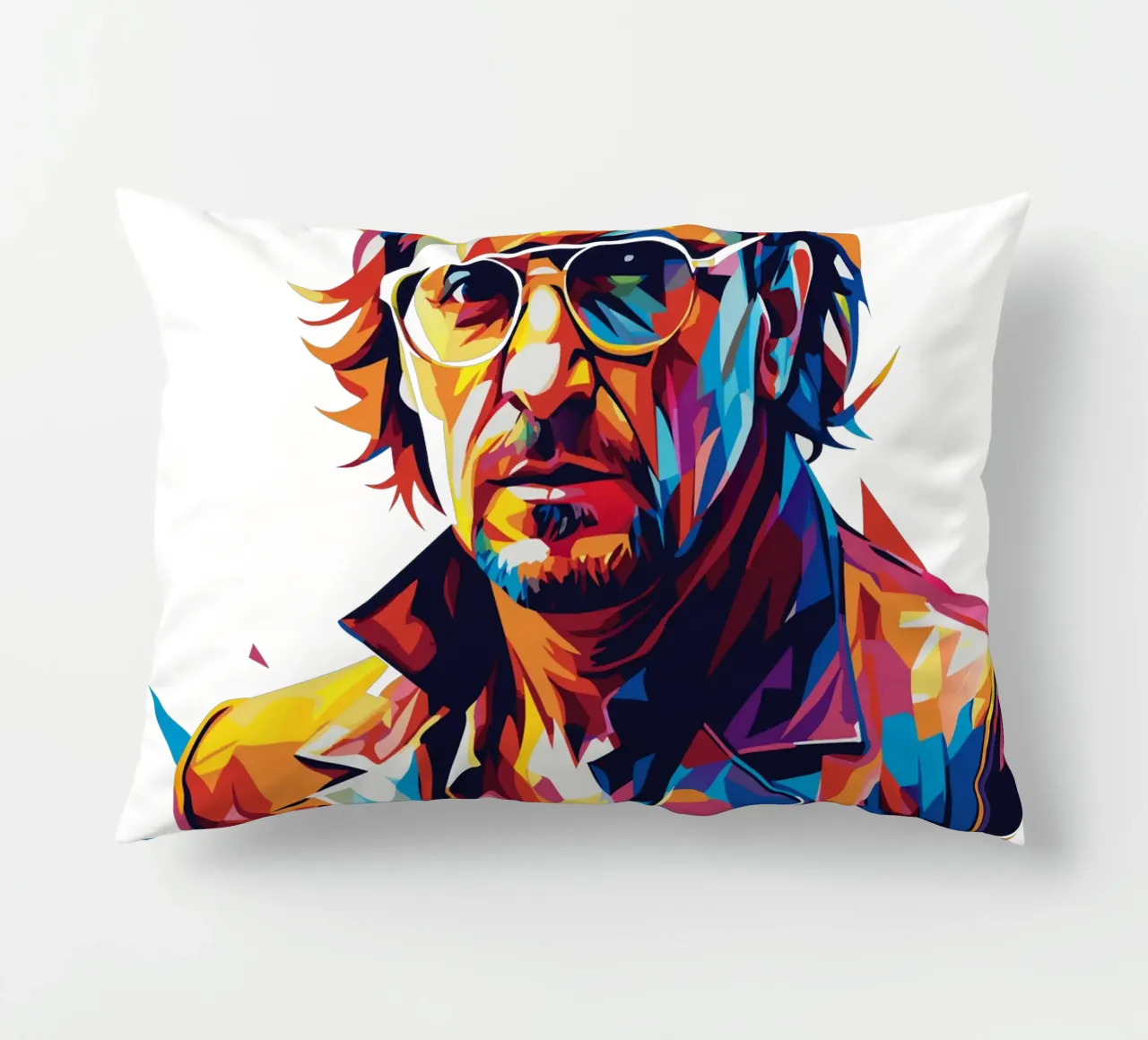 Bono Portrait in WPAP Pop Art cuscino da vectorartnesia