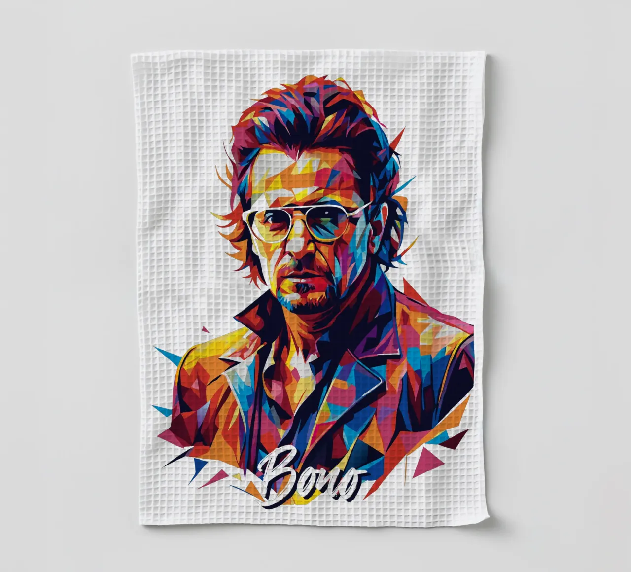 Bono Portrait in WPAP Pop Art canovaccio da cucina da vectorartnesia