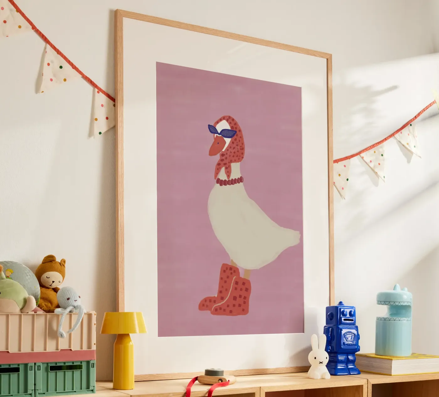 Chic Cool Silly Goose in Sunglasses and Boots poster by theartconcept