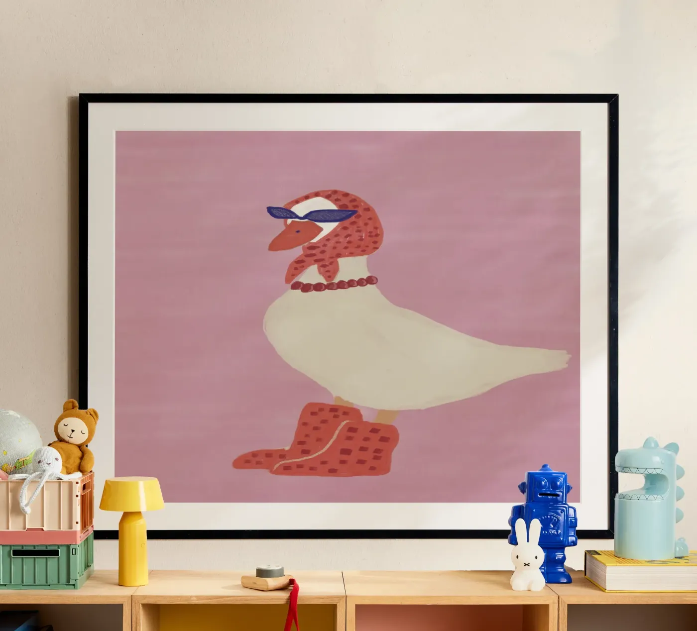 Chic Cool Silly Goose in Sunglasses and Boots poster by theartconcept