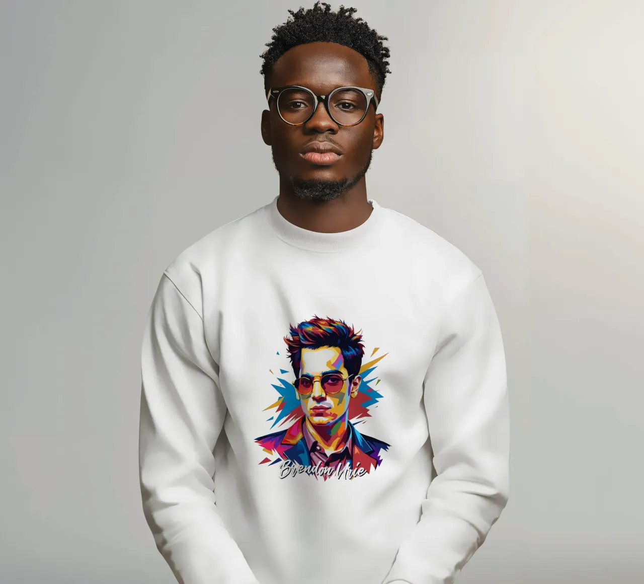 Brendon Urie Portrait in WPAP Pop Art sudadera de vectorartnesia