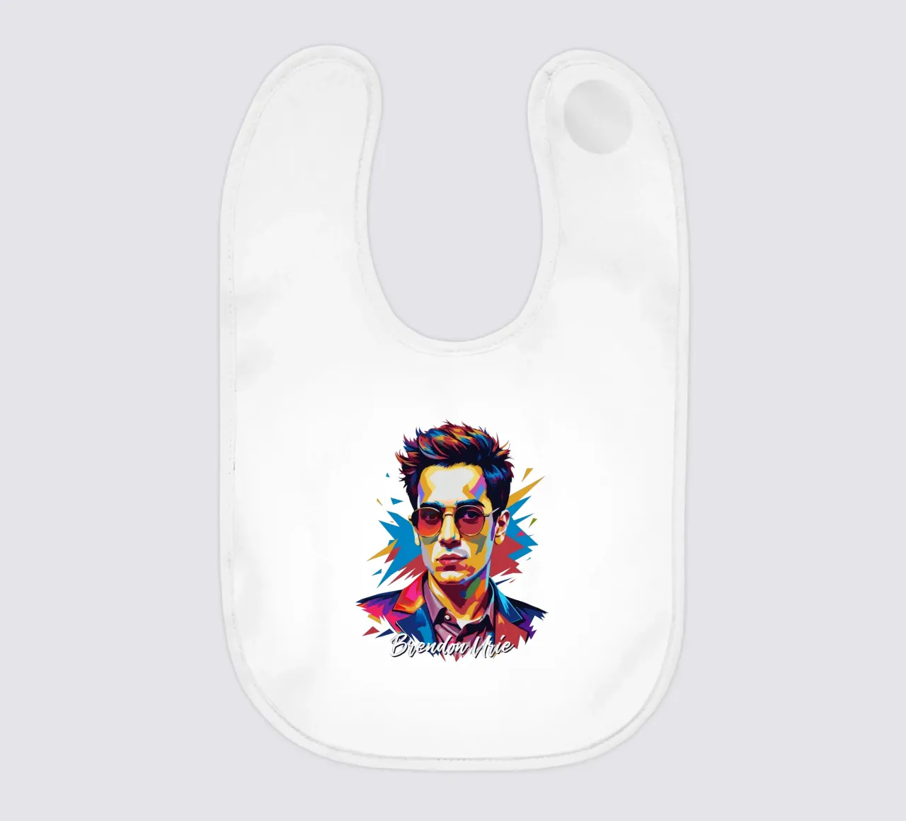 Brendon Urie Portrait in WPAP Pop Art bavaglino da vectorartnesia