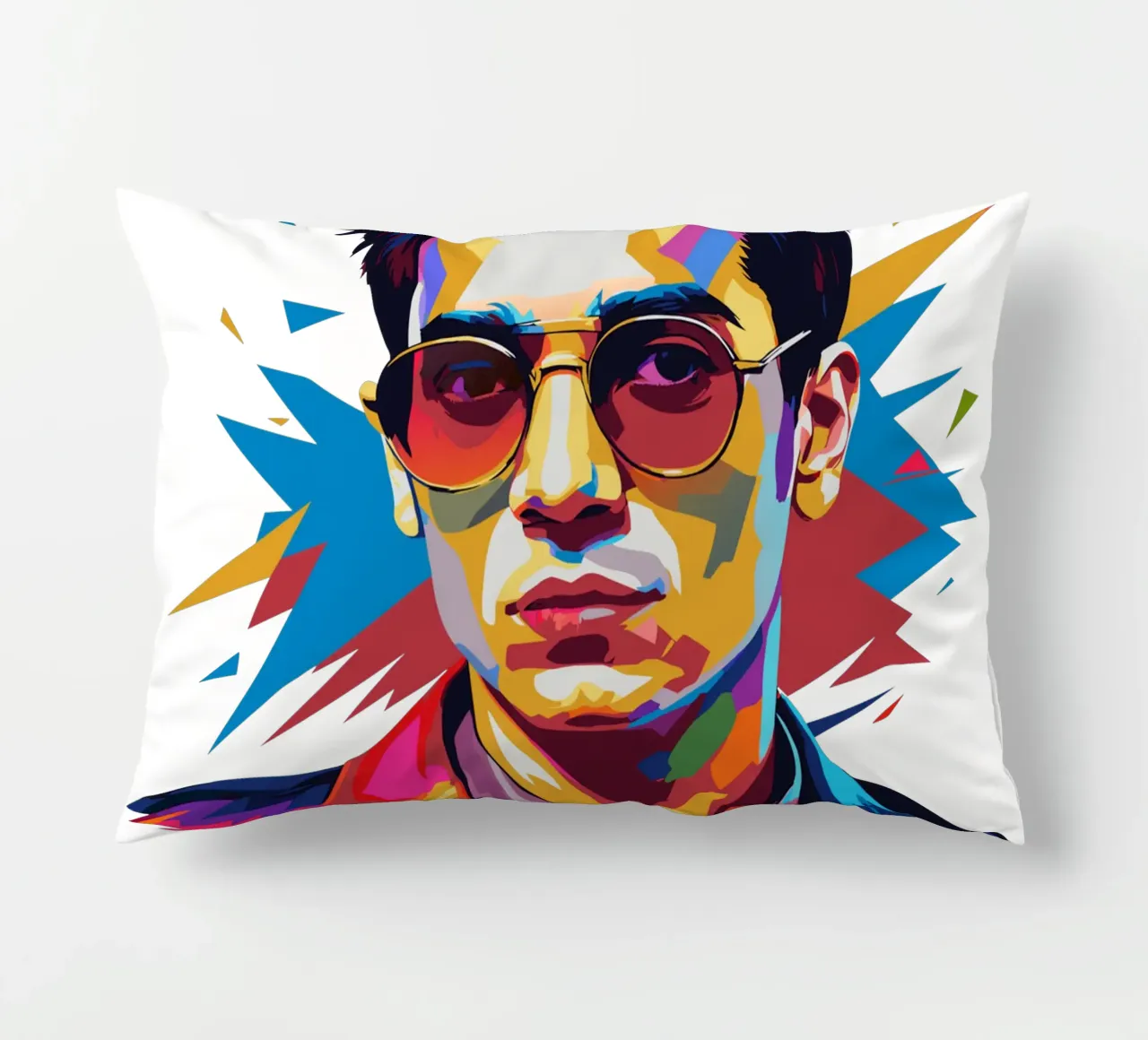 Brendon Urie Portrait in WPAP Pop Art cuscino da vectorartnesia