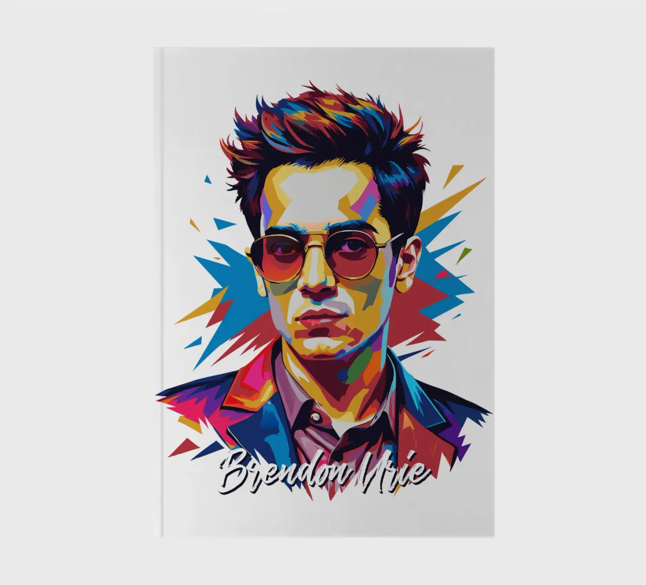 Brendon Urie Portrait in WPAP Pop Art notebook by vectorartnesia