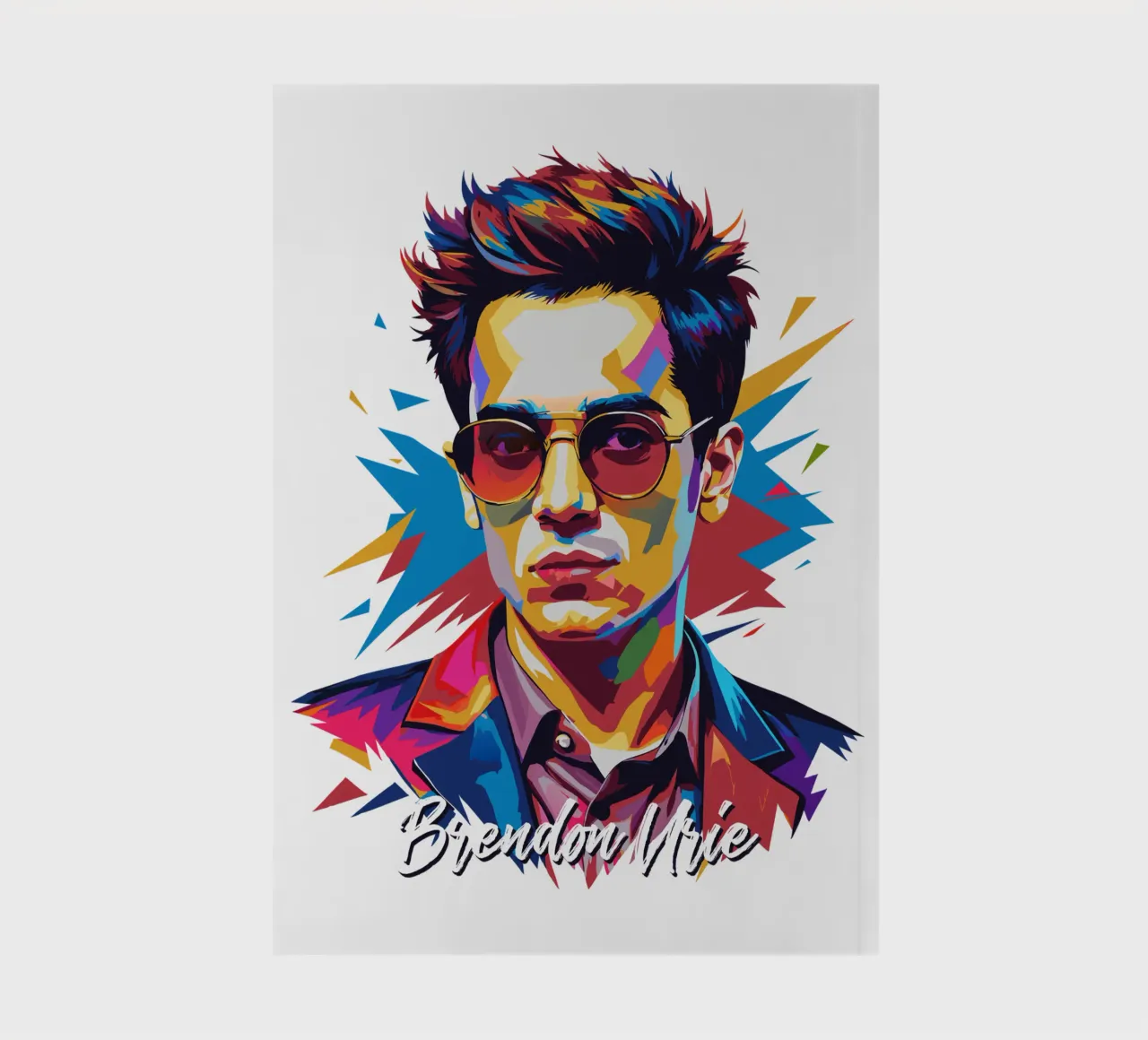 Brendon Urie Portrait in WPAP Pop Art notebook by vectorartnesia