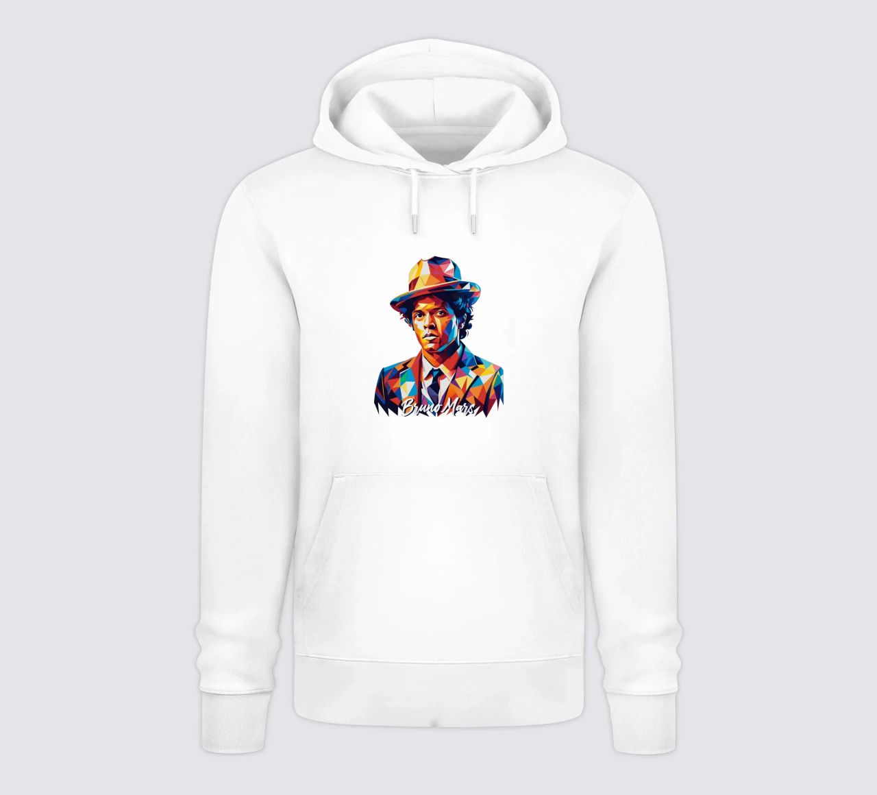 Bruno Mars Portrait in WPAP Pop Art felpa con cappuccio da vectorartnesia
