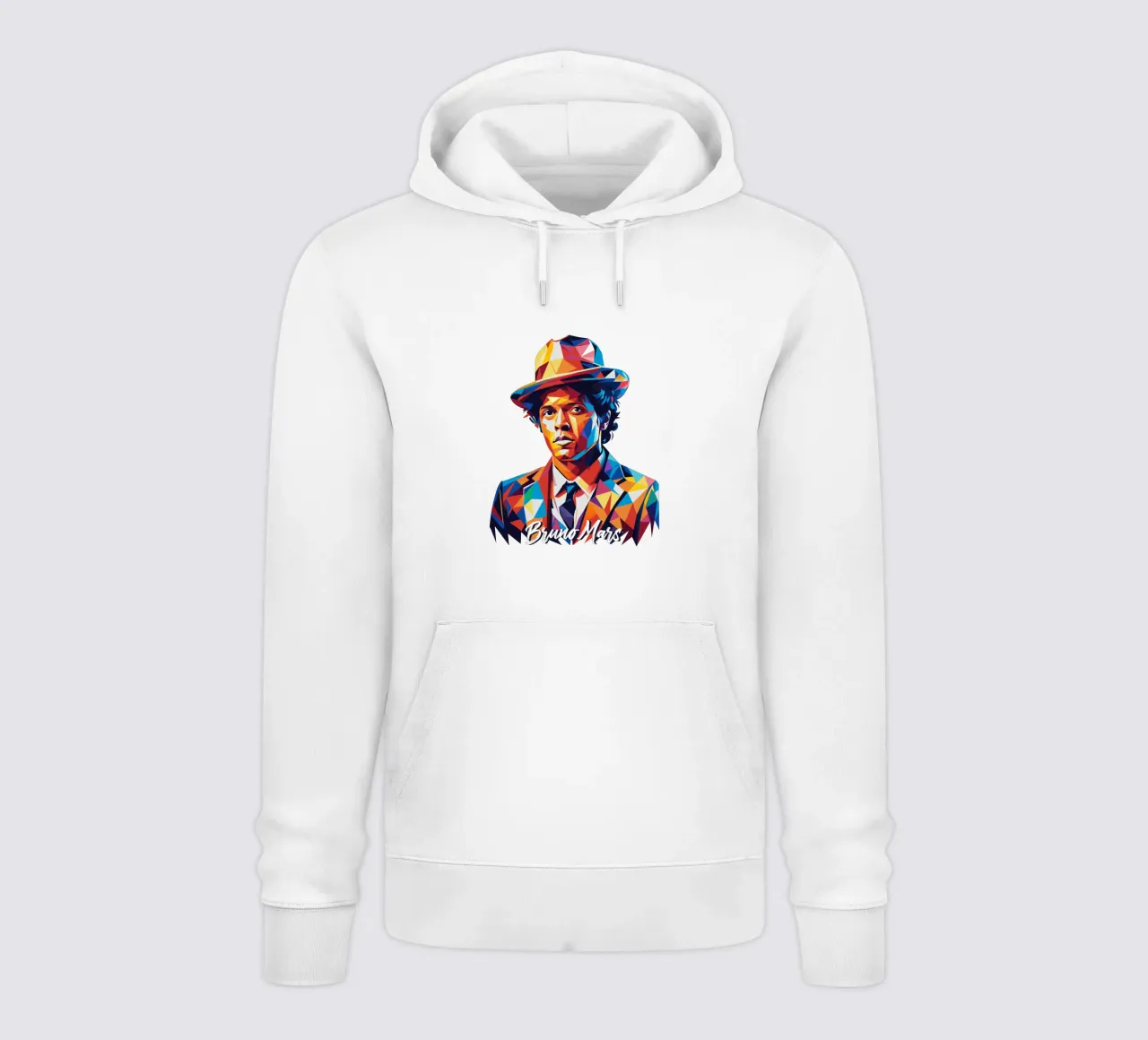 Bruno Mars Portrait in WPAP Pop Art felpa con cappuccio da vectorartnesia