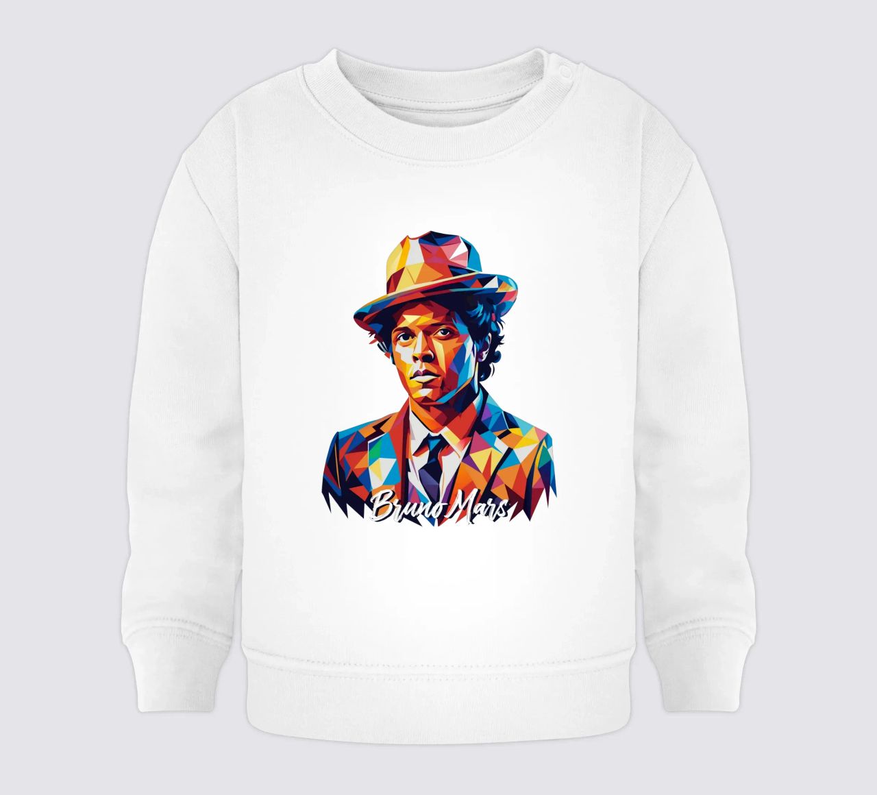Bruno Mars Portrait in WPAP Pop Art felpa neonato da vectorartnesia