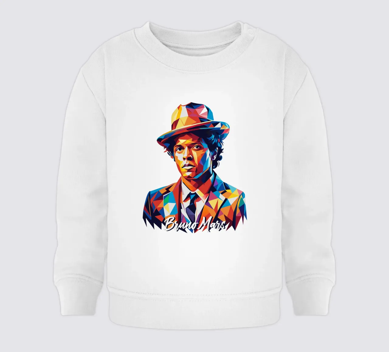 Bruno Mars Portrait in WPAP Pop Art felpa neonato da vectorartnesia