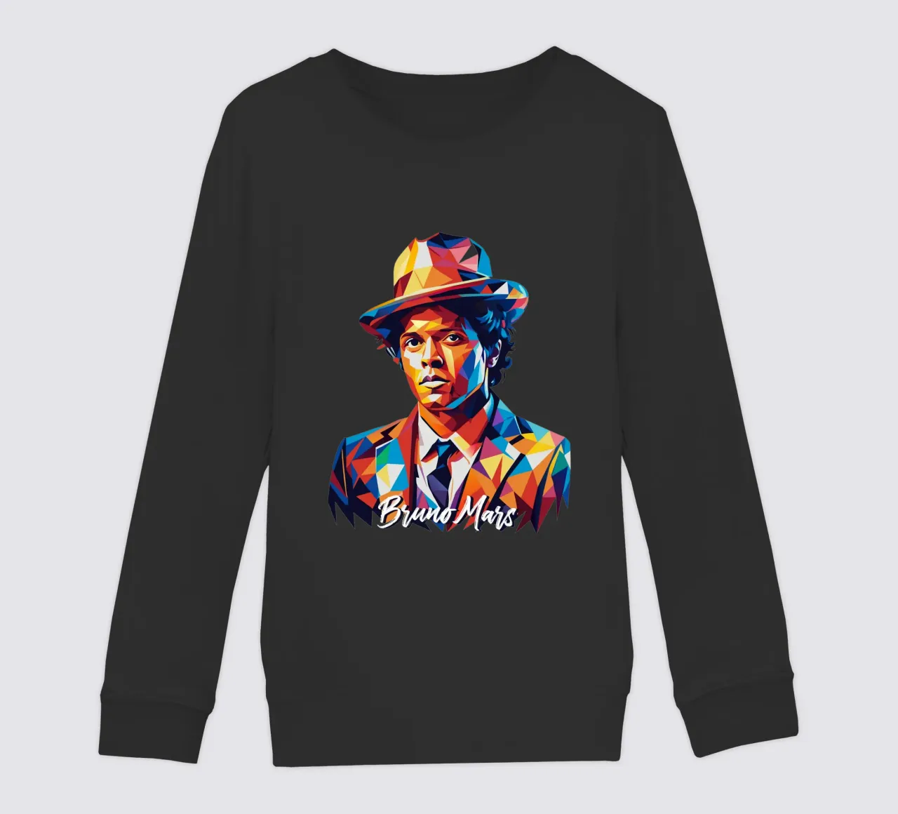 Bruno Mars Portrait in WPAP Pop Art felpa bambino da vectorartnesia