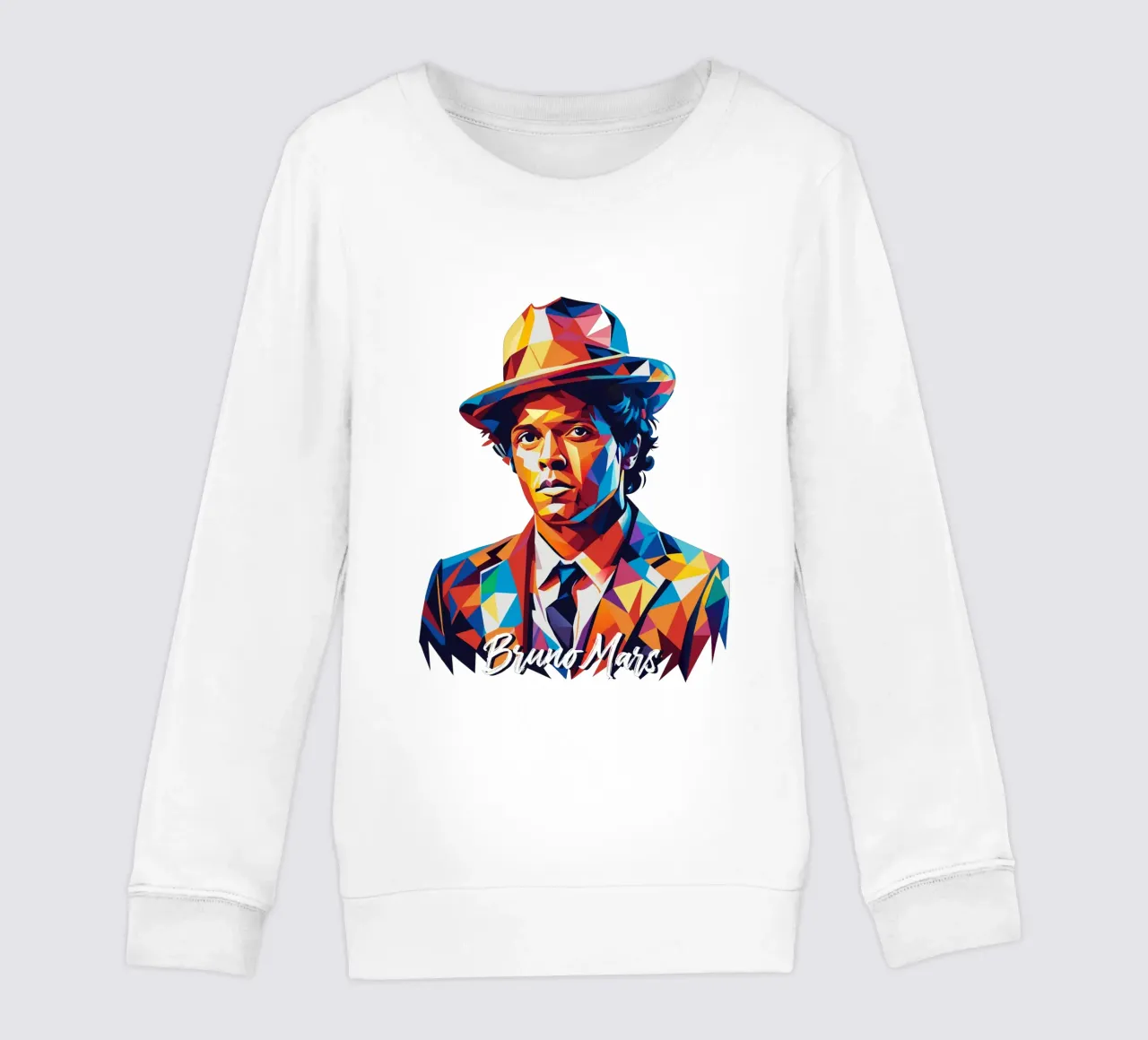 Bruno Mars Portrait in WPAP Pop Art felpa bambino da vectorartnesia