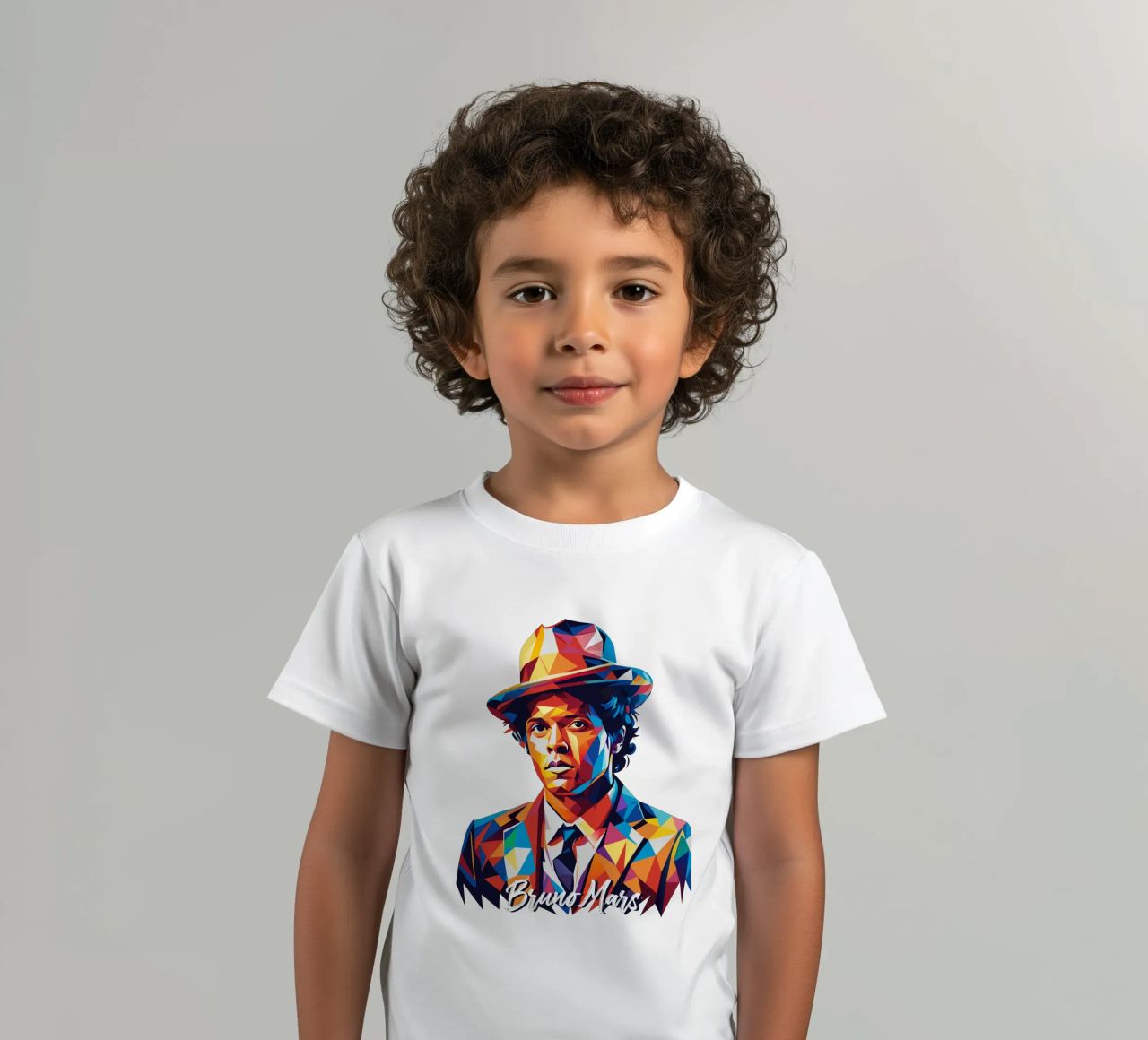 Bruno Mars Portrait in WPAP Pop Art t-shirt bambini da vectorartnesia