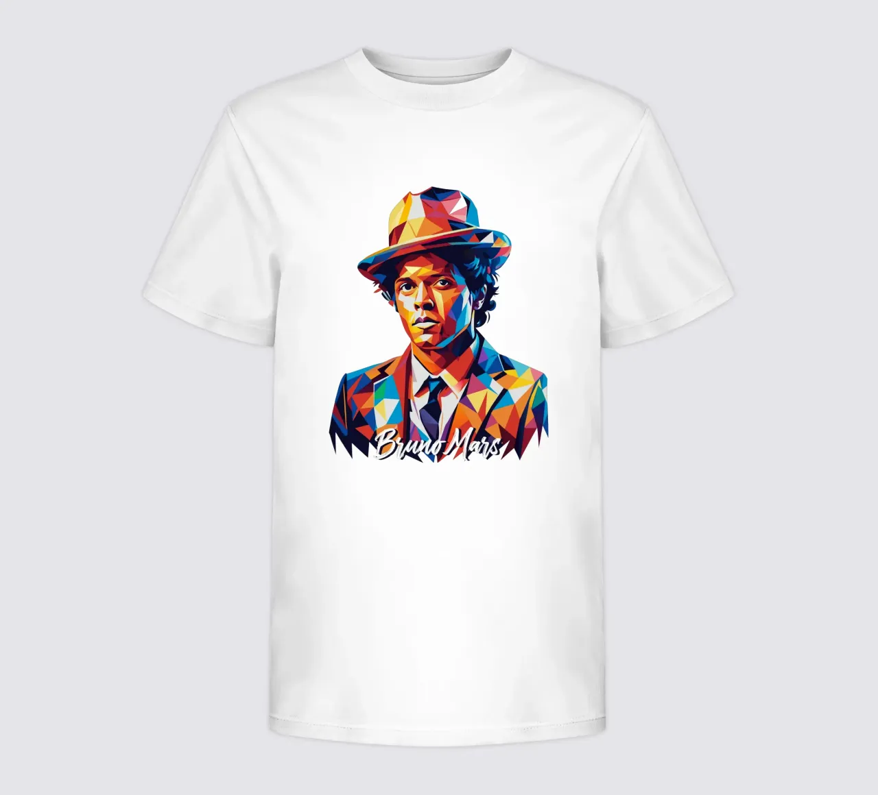 Bruno Mars Portrait in WPAP Pop Art t-shirt bambini da vectorartnesia