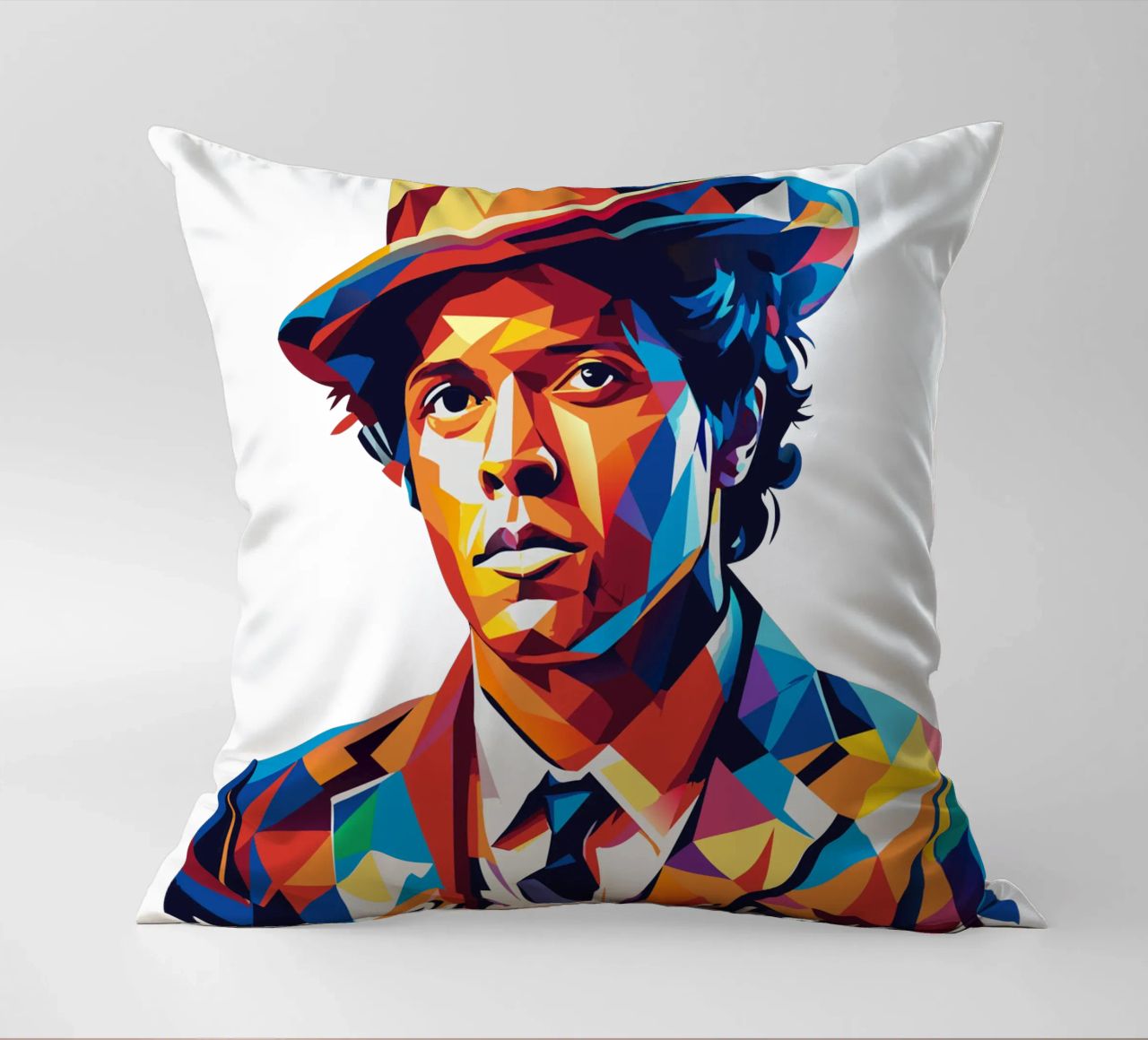 Bruno Mars Portrait in WPAP Pop Art cuscino da vectorartnesia