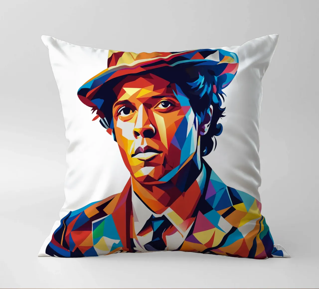 Bruno Mars Portrait in WPAP Pop Art cuscino da vectorartnesia